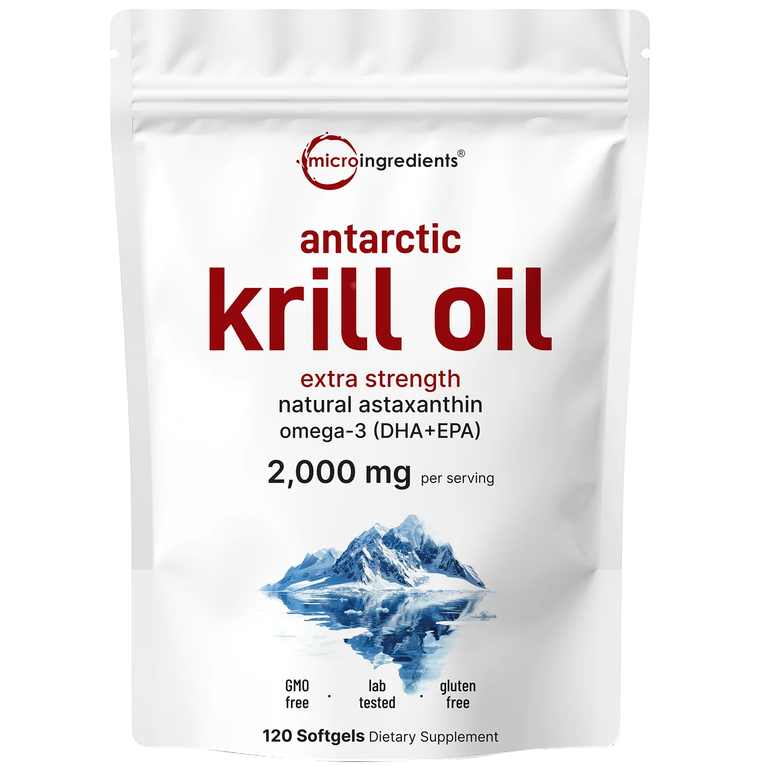 Micro Ingredients Antarctic Krill Oil 2000mg, 240 softgels - Image 4