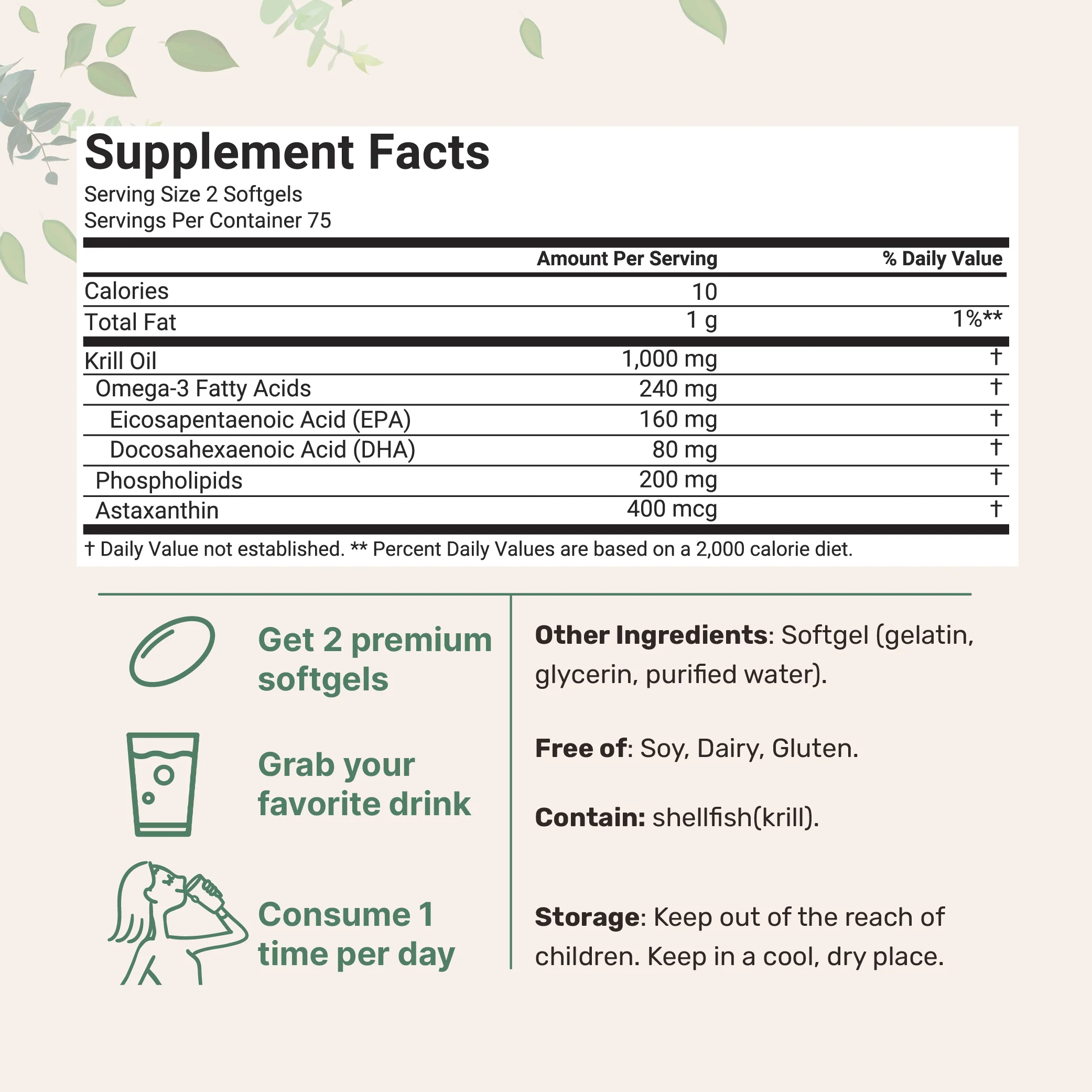Micro Ingredients Antarctic Krill Oil 1000mg with Omega 3 - Image 6