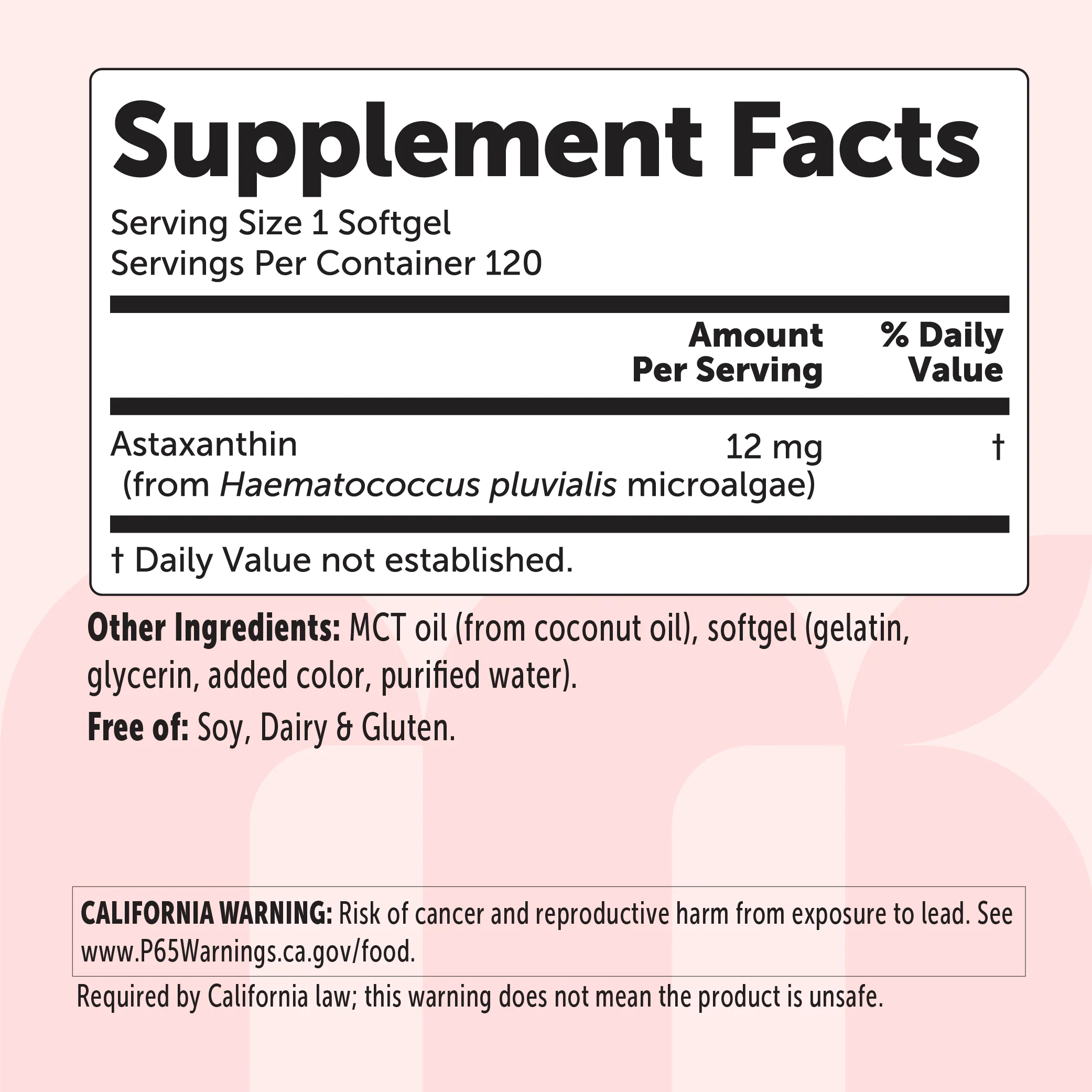 Astaxanthin 12mg 120 Softgels Pack Bundles - Image 4