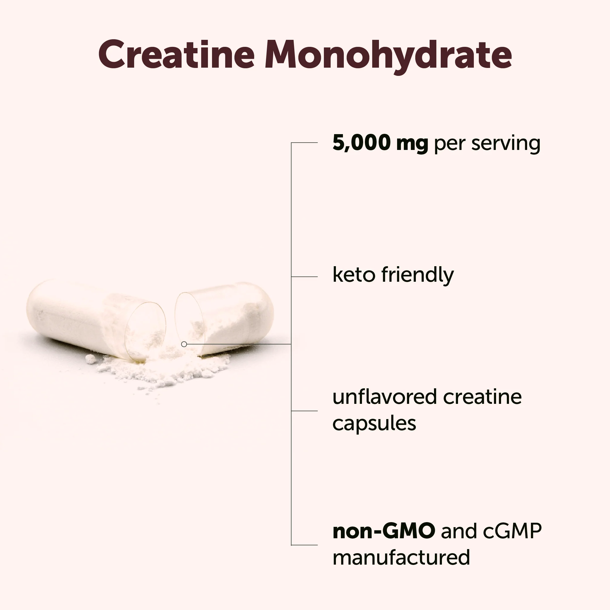 Micro Ingredients Creatine Monohydrate 5000mg Per Serving, 500 Capsules - Image 5