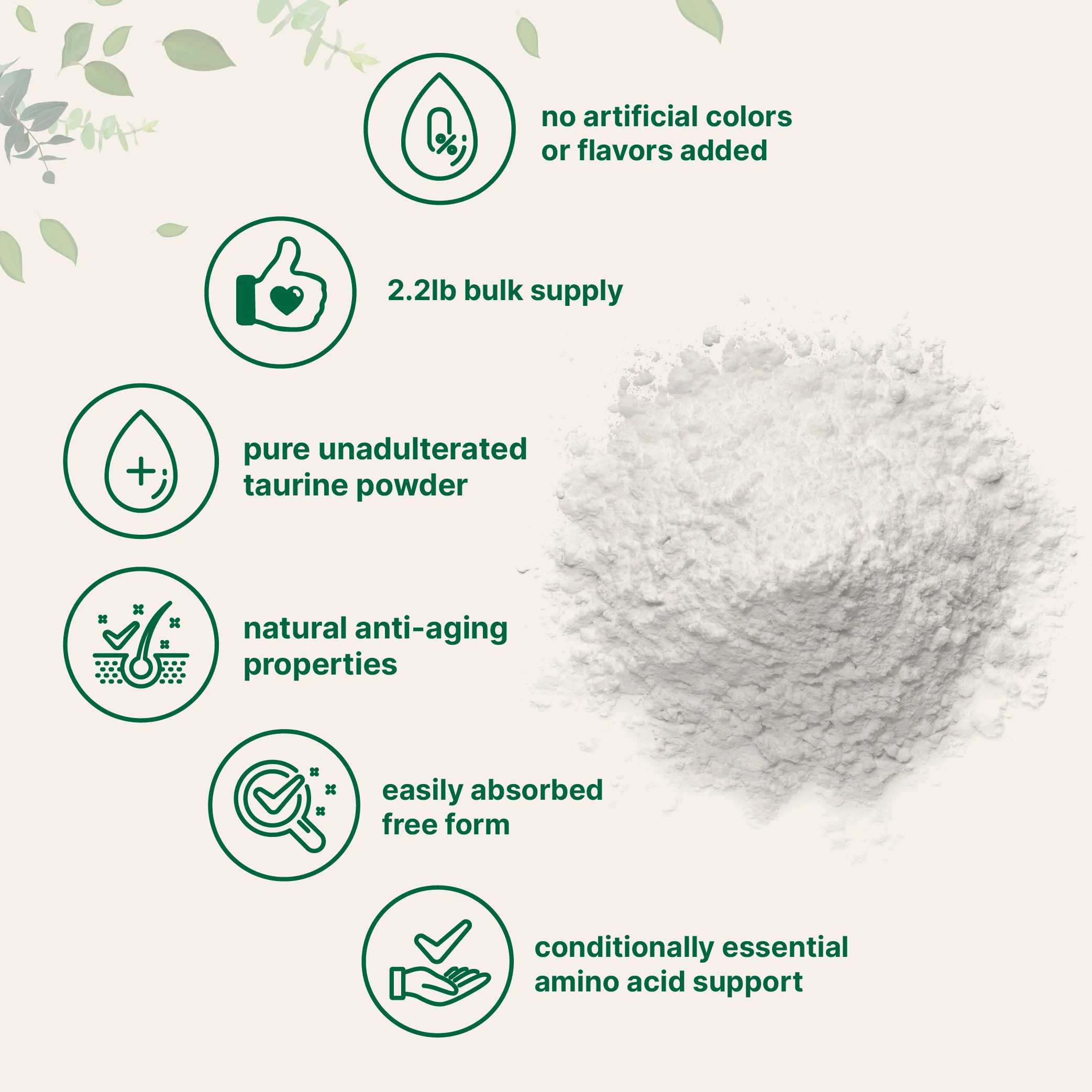 Micro Ingredients Taurine Powder, 500 Servings - Image 3