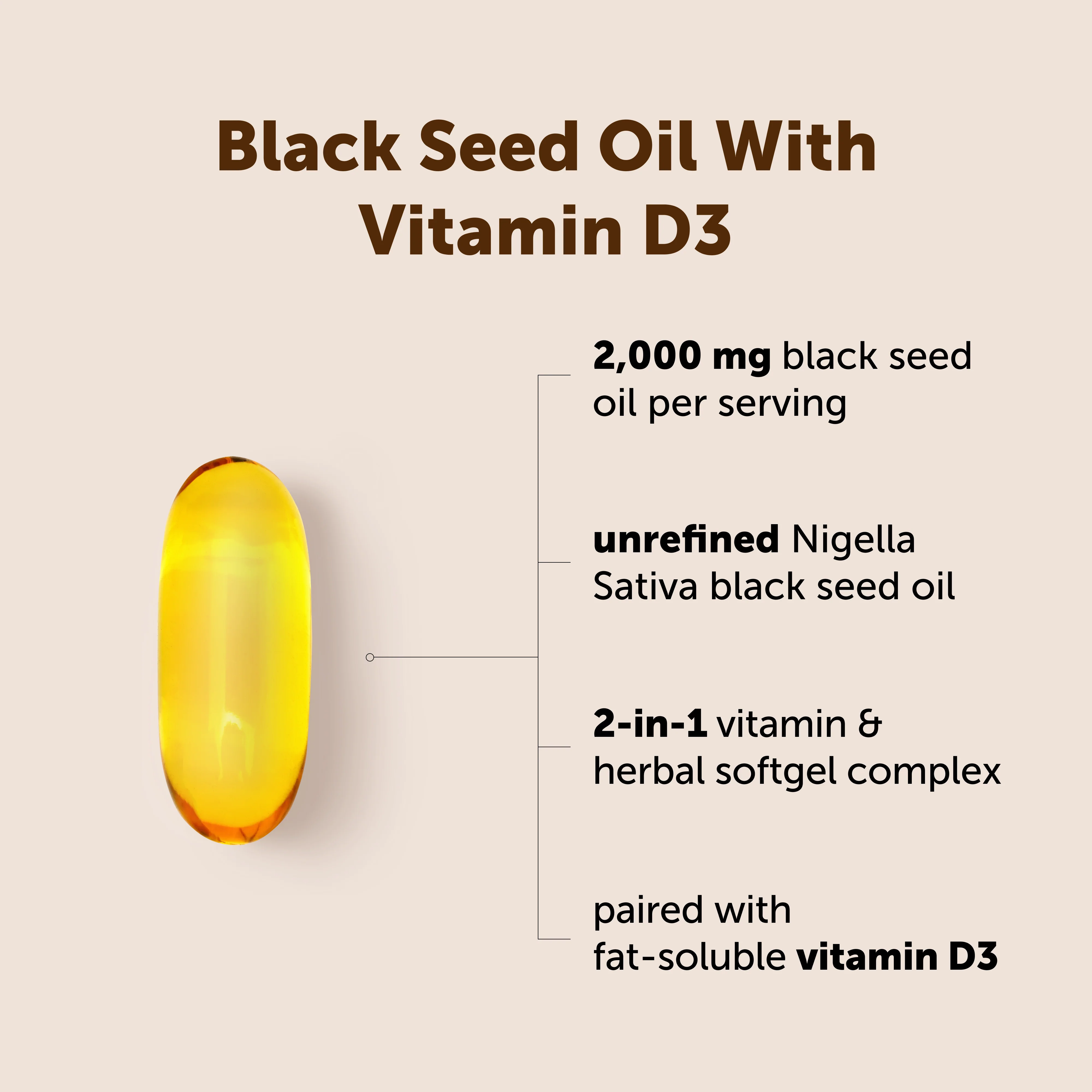 Micro Ingredients Black Seed Oil with Vitamin D3, 240 Softgels - Image 4