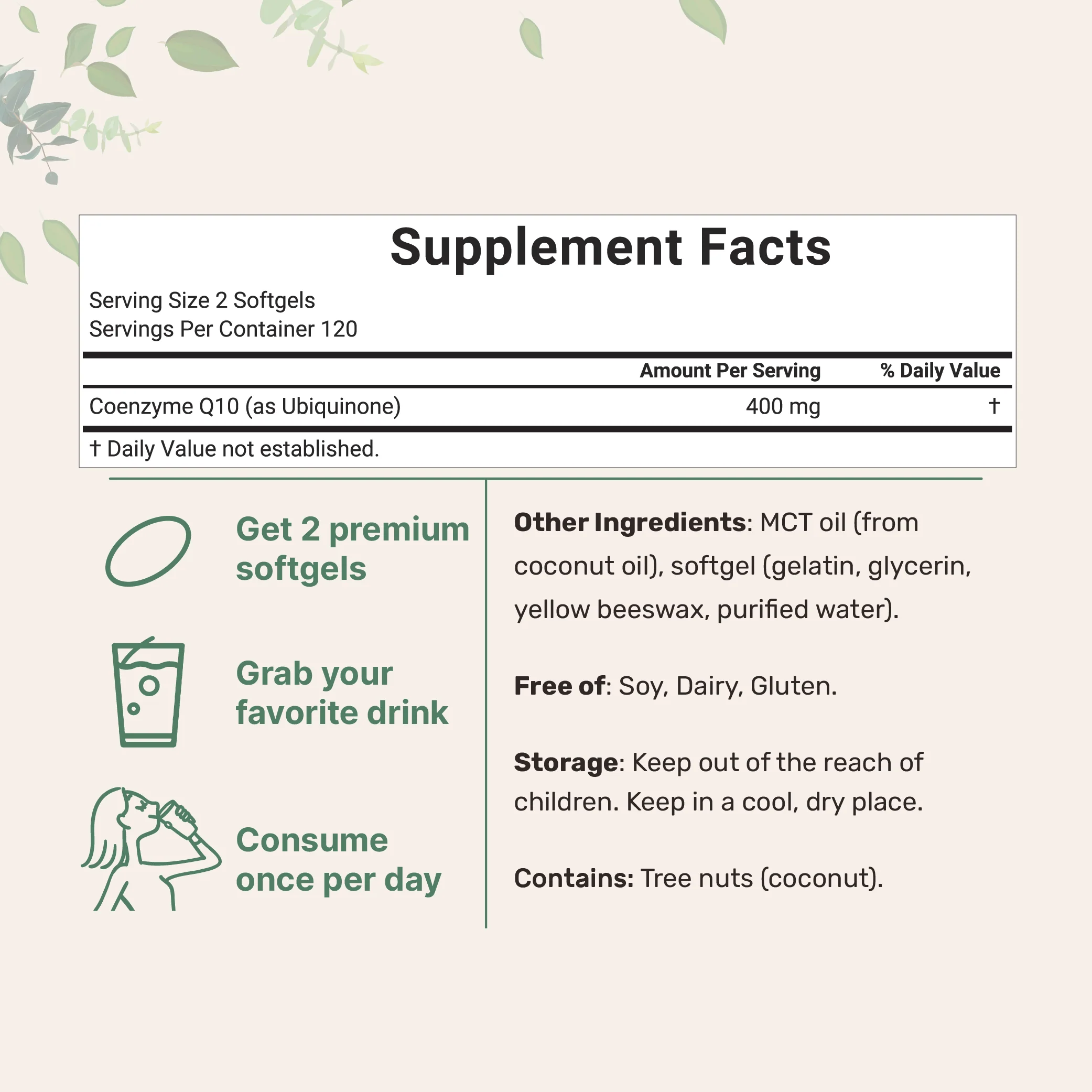 Micro Ingredients CoQ10 240 Softgels with Coconut MCT Oil - Image 12