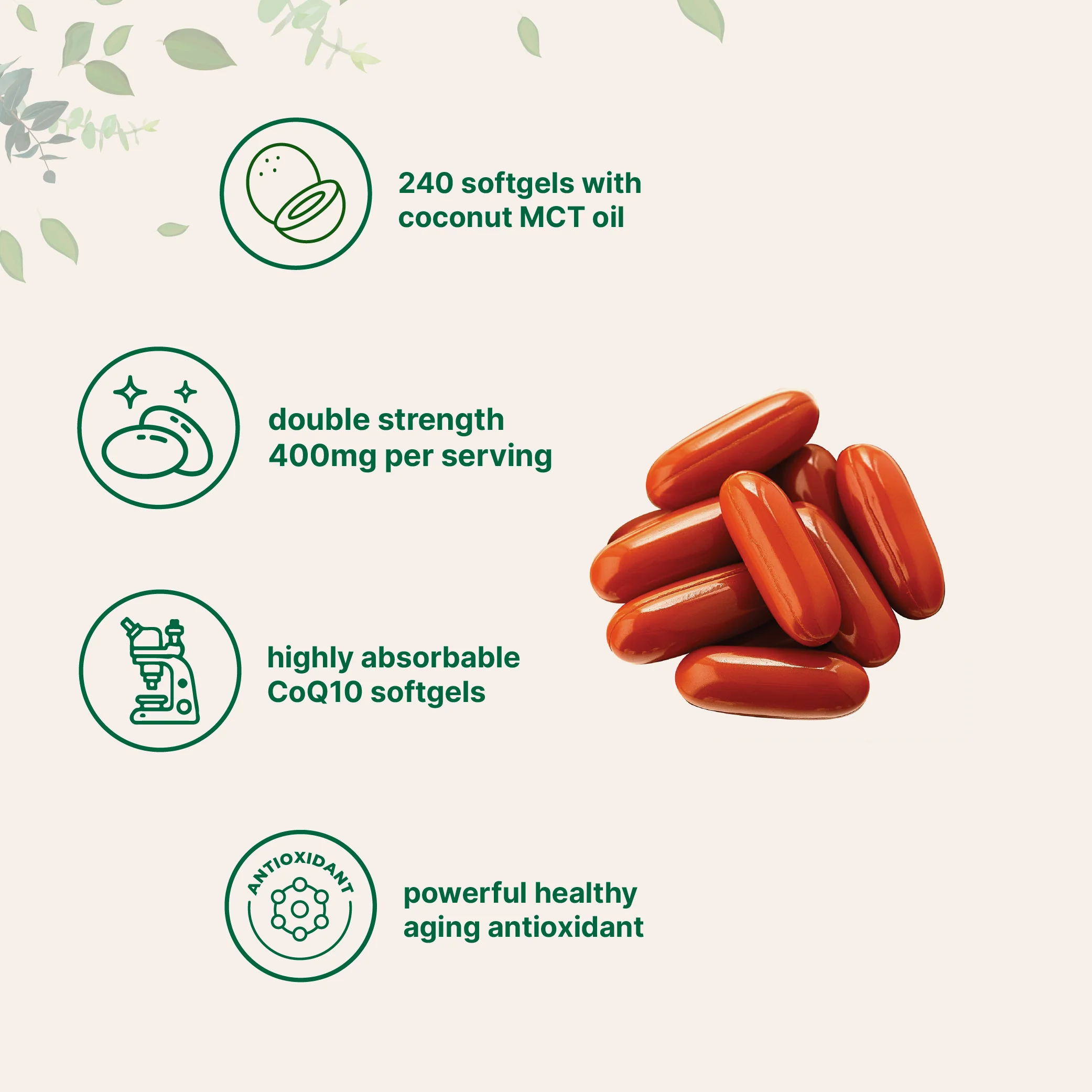 Micro Ingredients CoQ10 240 Softgels with Coconut MCT Oil - Image 13