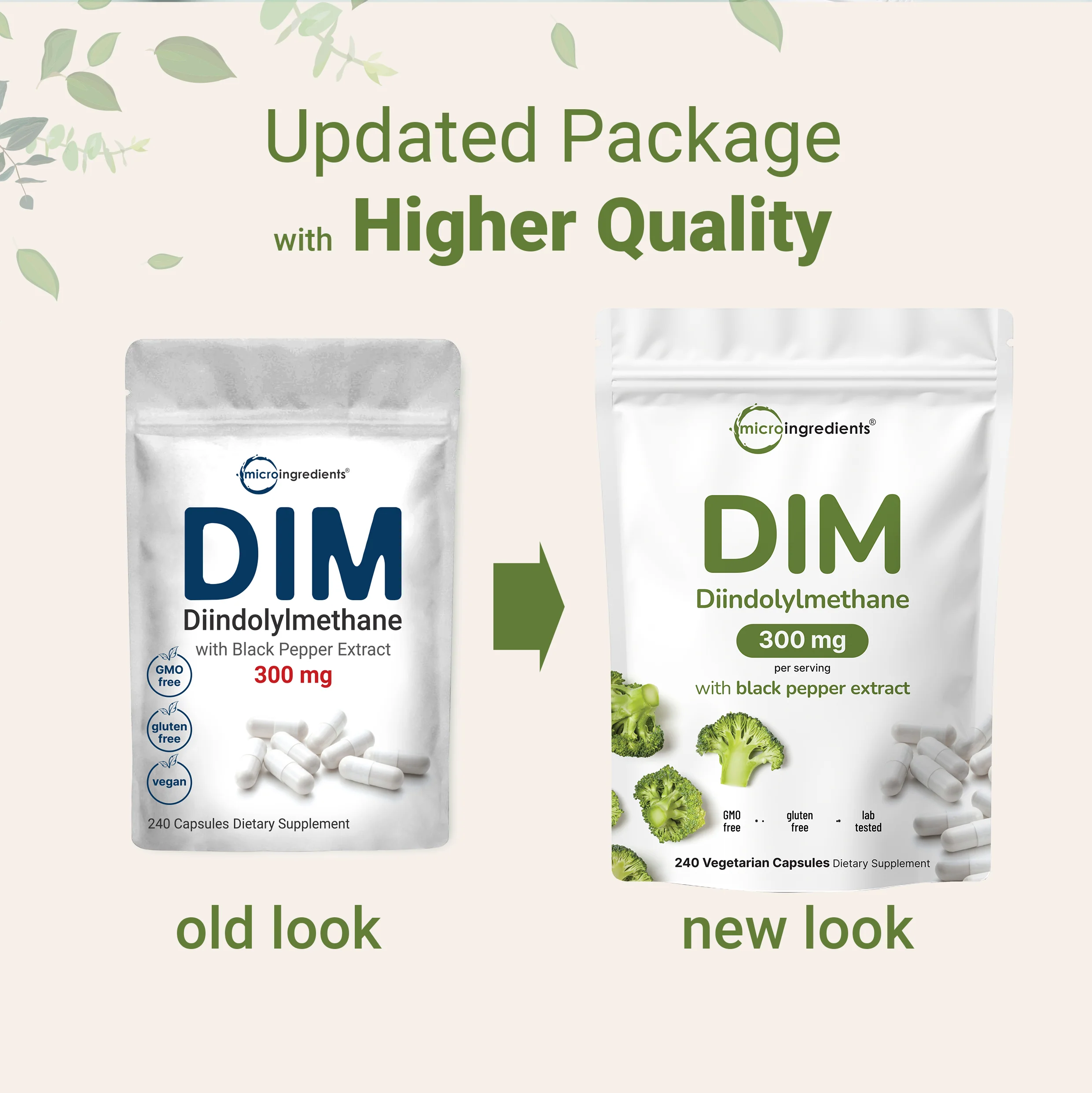 Micro Ingredients DIM Supplement with Black Pepper Extract, 240 capsules - Image 3