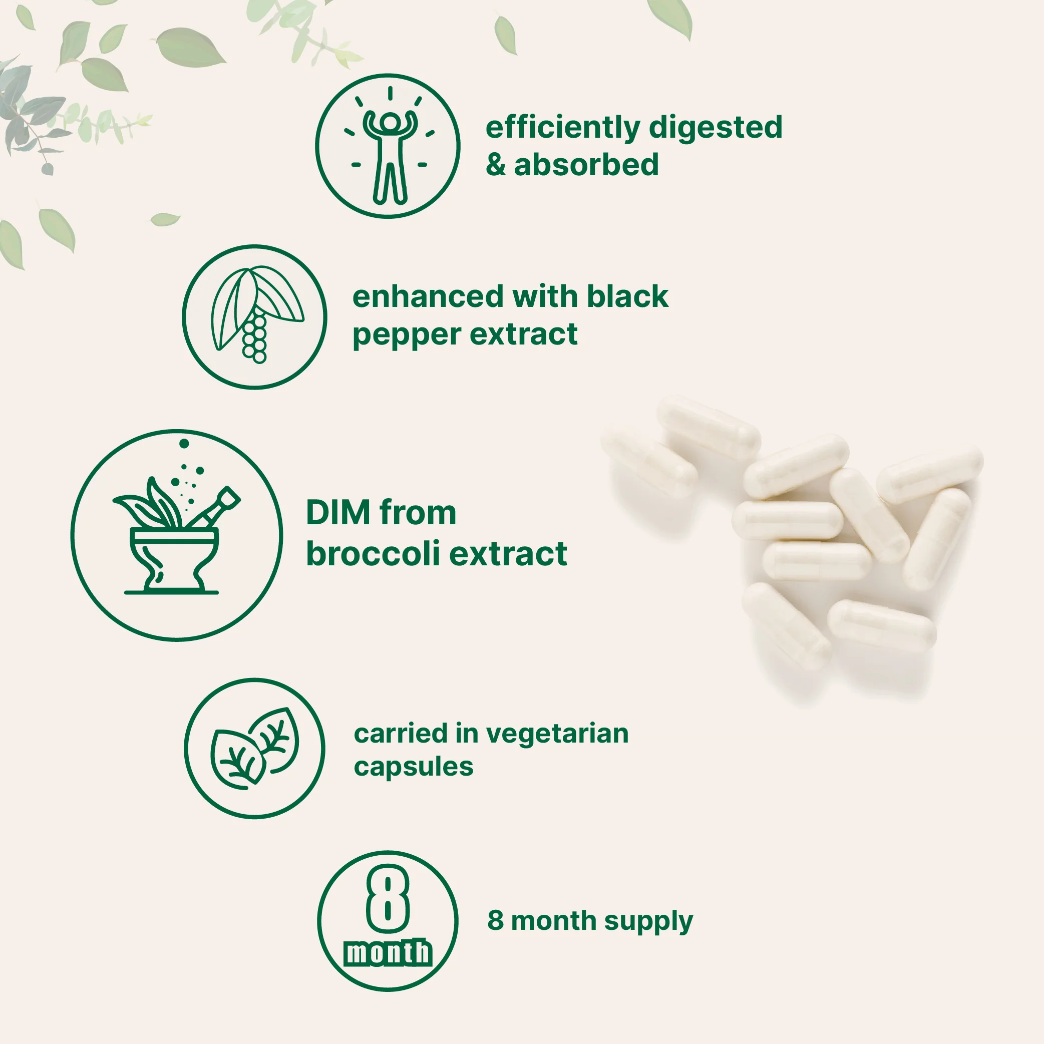 Micro Ingredients DIM Supplement with Black Pepper Extract, 240 capsules - Image 4