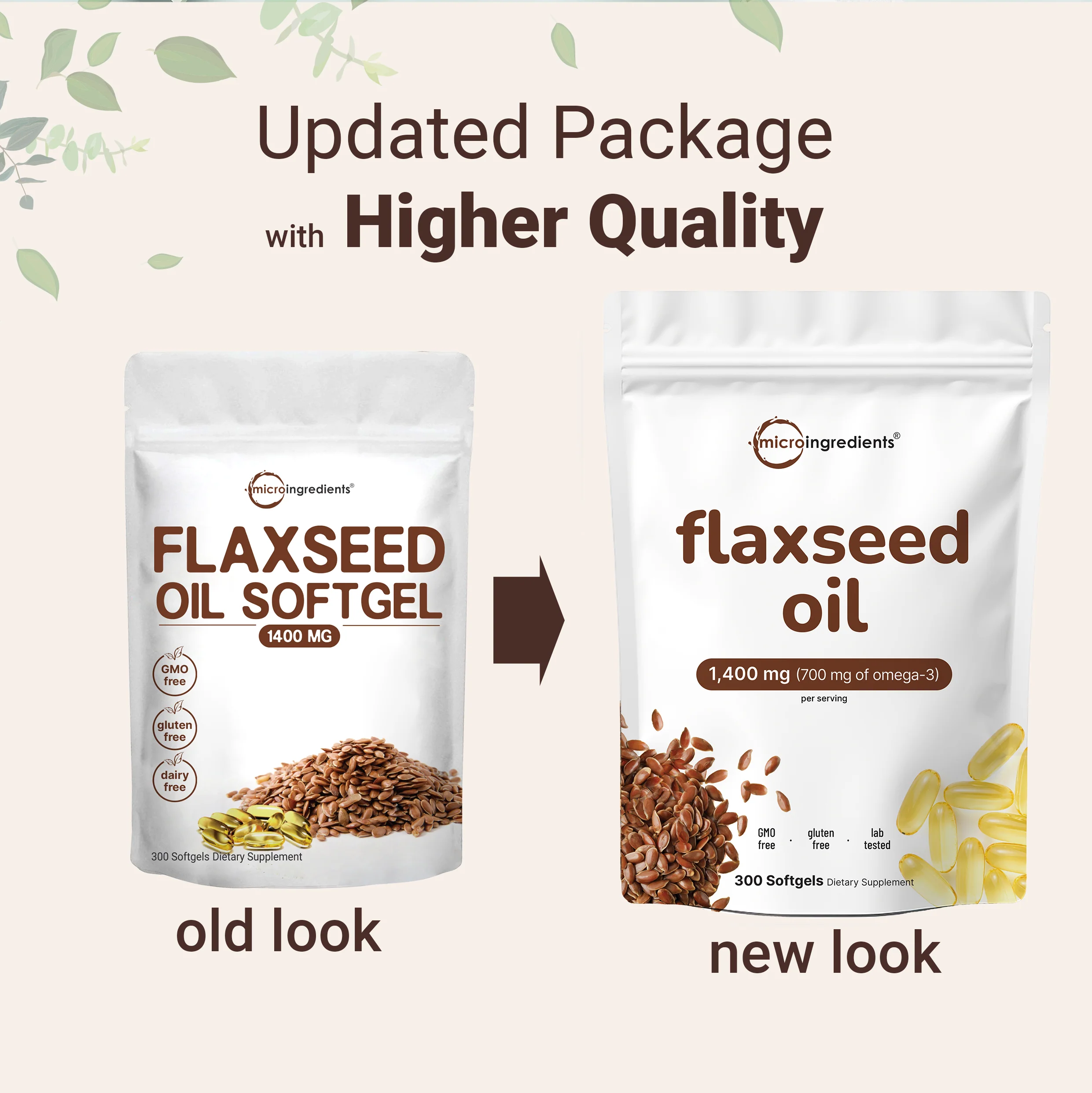 Micro Ingredients Flaxseed Oil Softgels - Image 3
