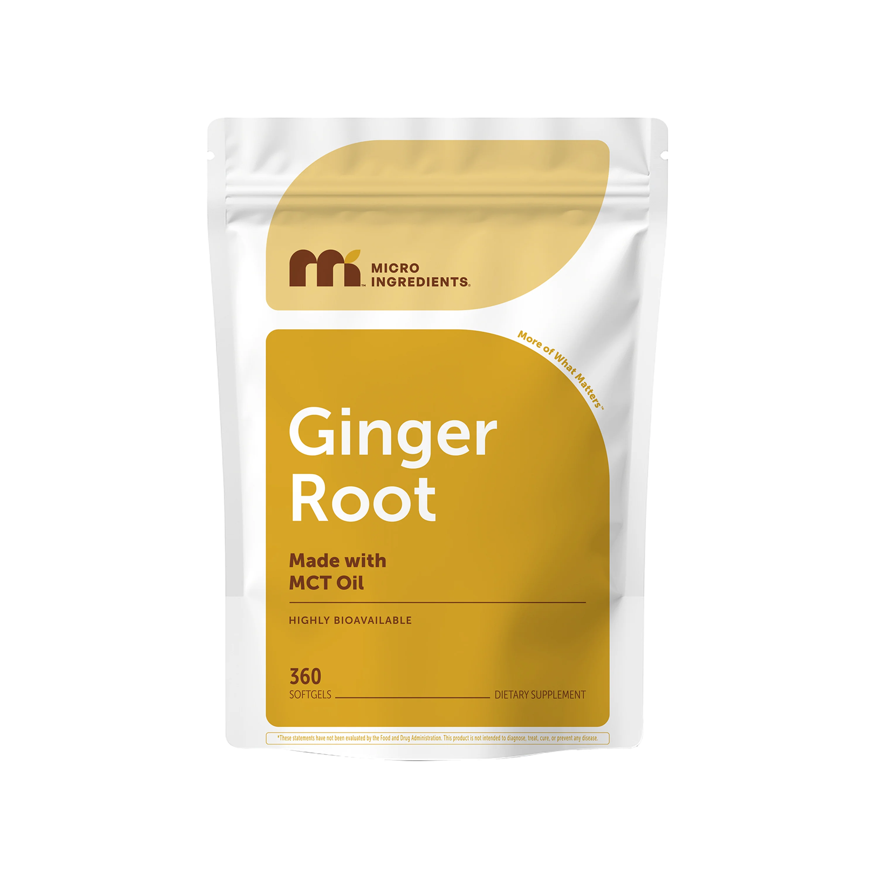Micro Ingredients Ginger Root with MCT Oil, 360 Softgels