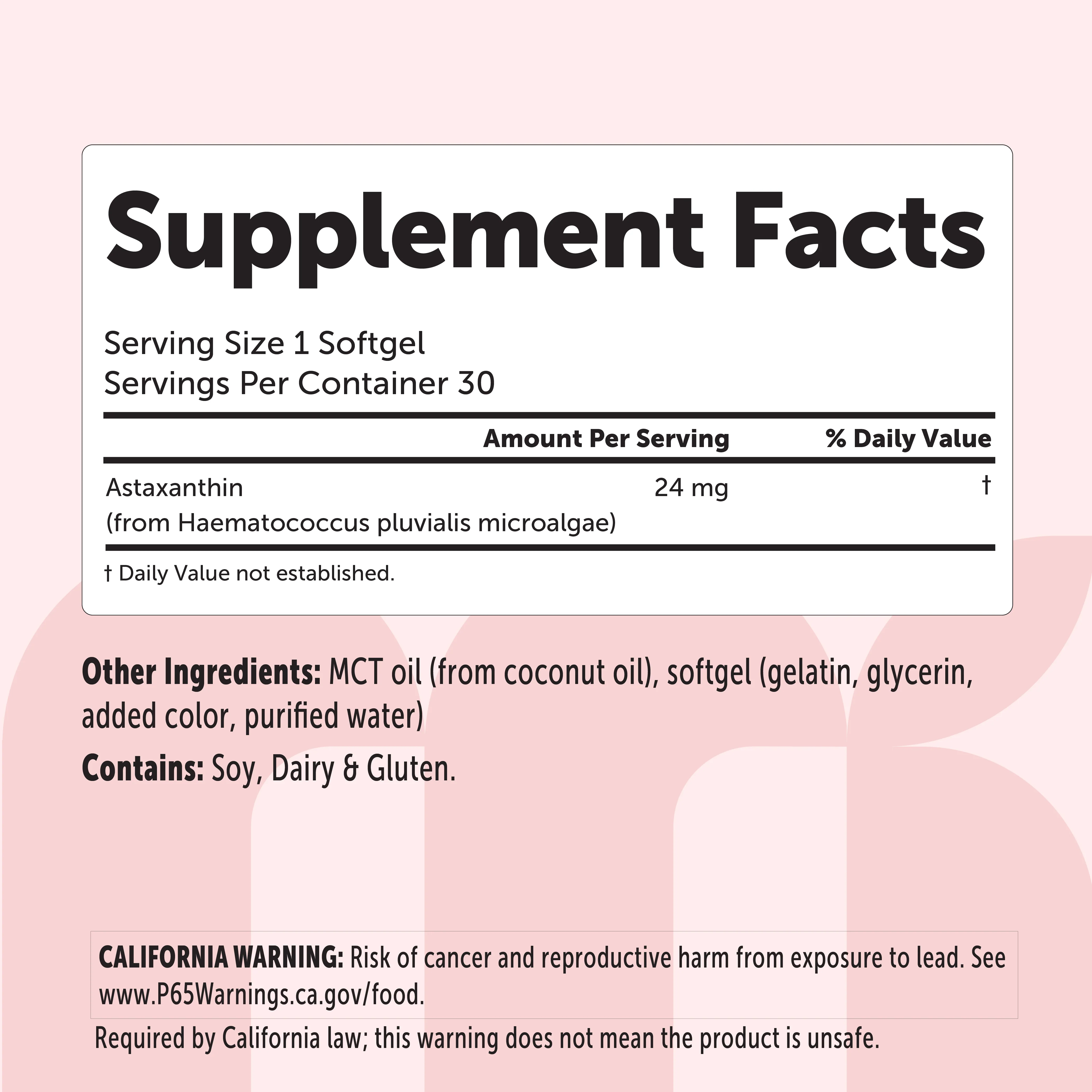 Micro Ingredients Astaxanthin 24mg Softgels - Image 9