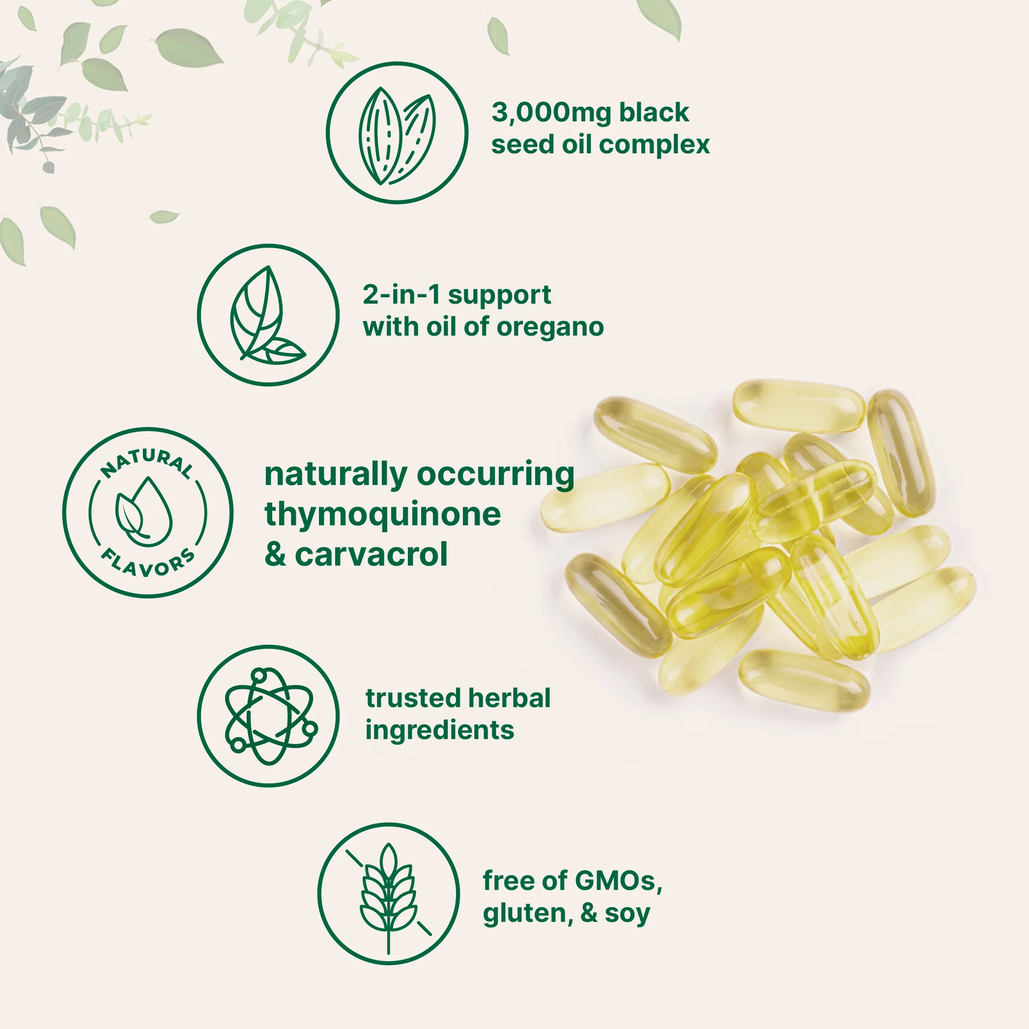 Micro Ingredients Black Seed Oil 3,000mg with Oil of Oregano, 240 Softgels - Image 3
