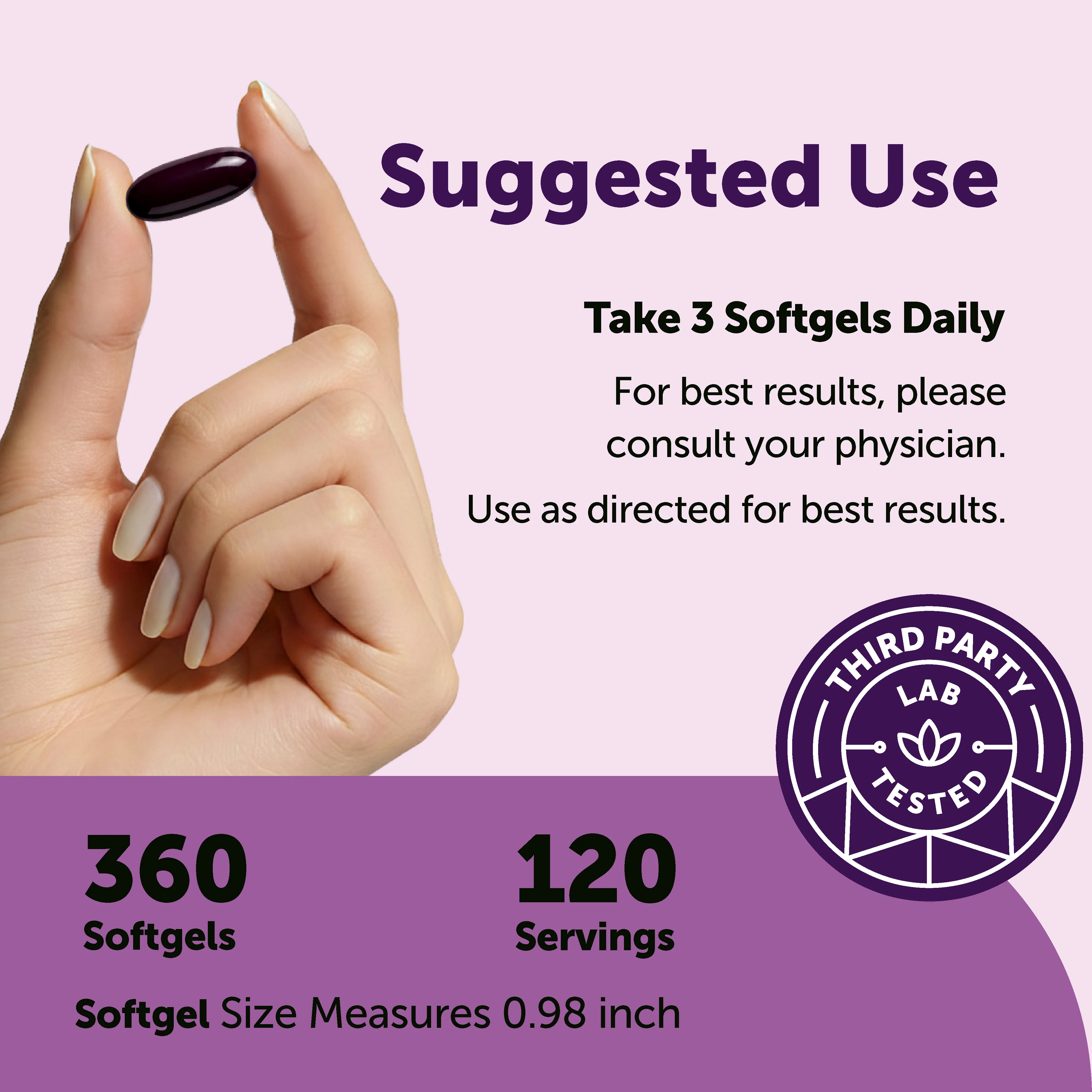 Micro Ingredients Elderberry Complex with MCT & Elderberry Seed Oil, 360 Softgels - Image 4