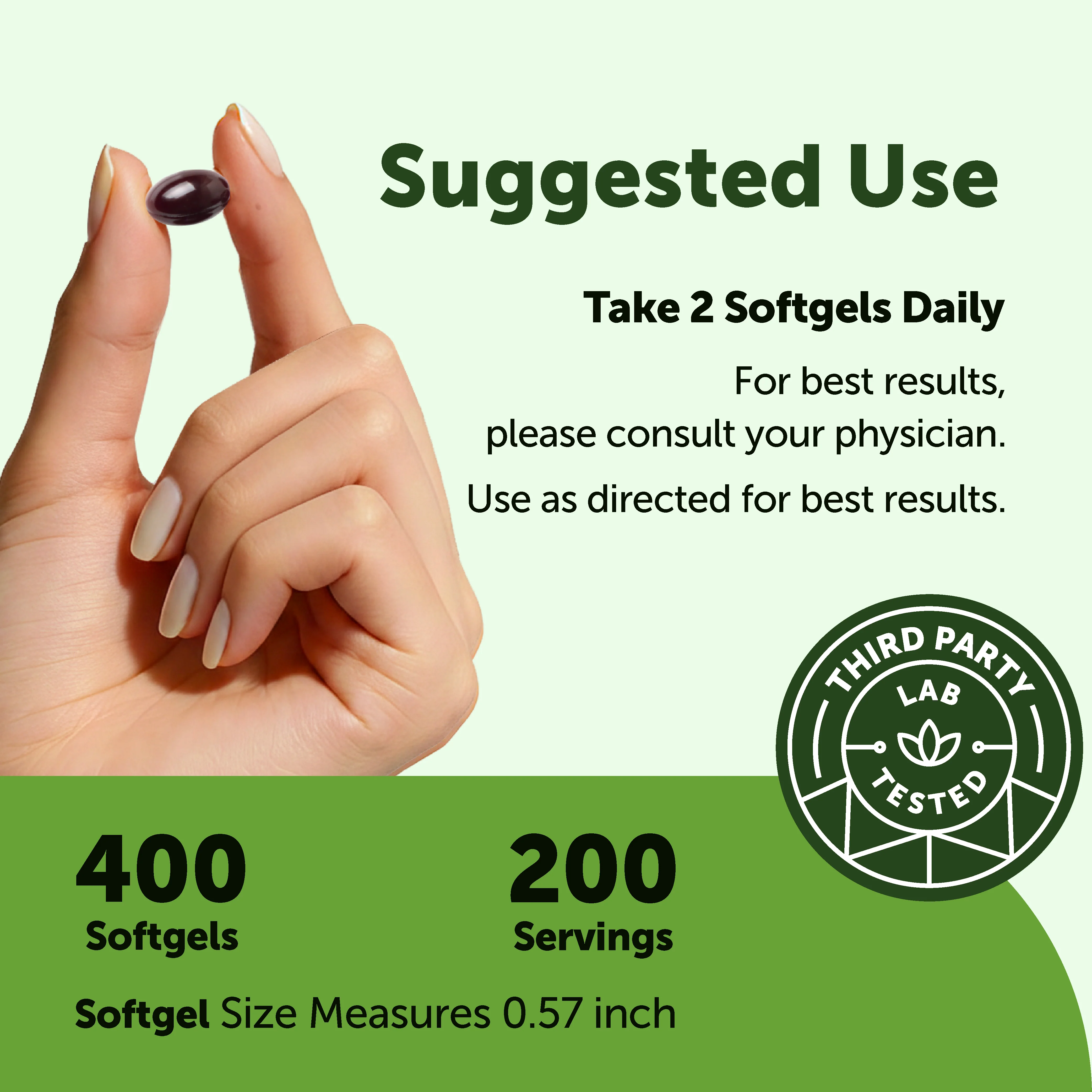 Micro Ingredients Ginkgo Biloba, 400 Softgels, 3-in-1 with Ginseng & Lions Mane - Image 5