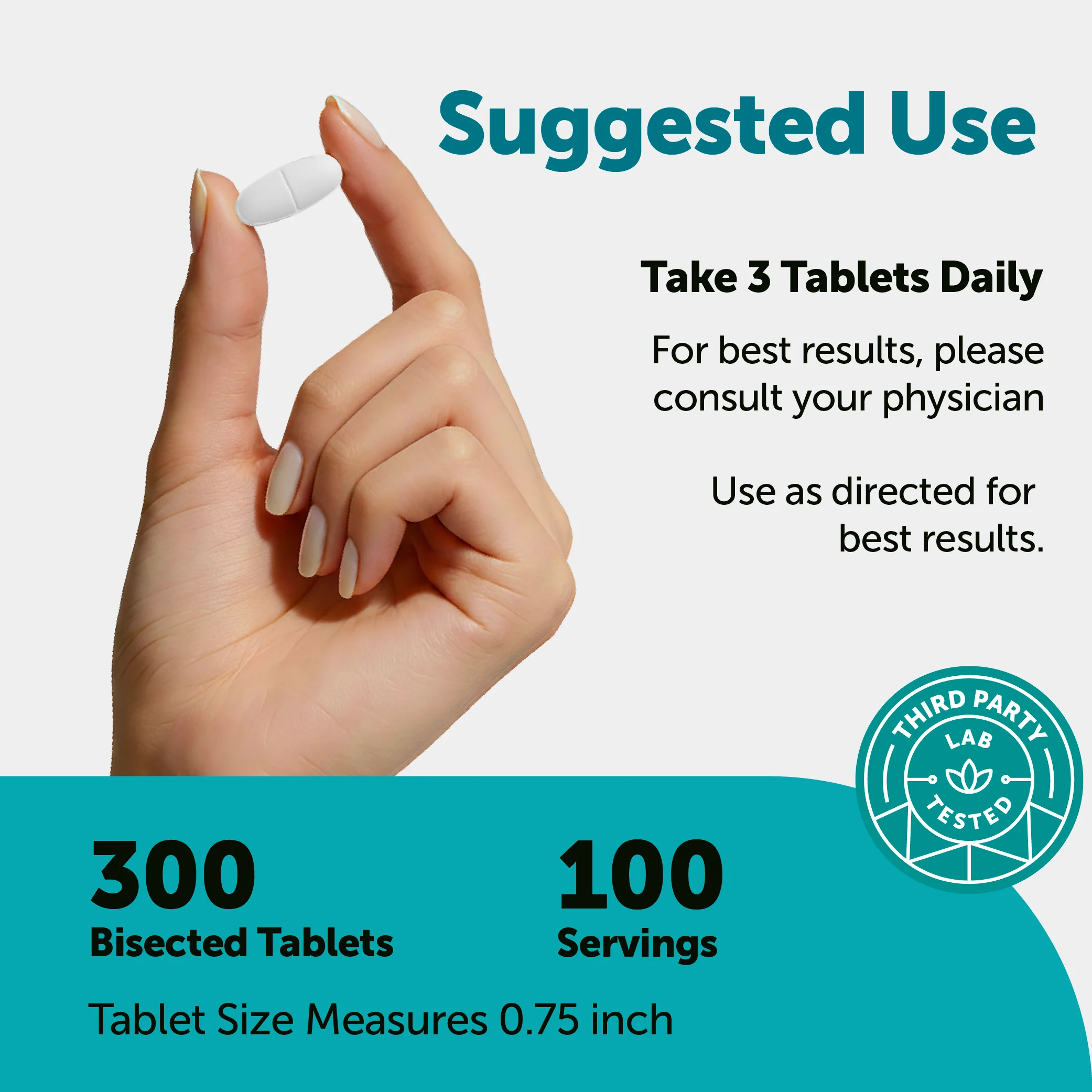 Micro Ingredients Glucosamine Chondroitin MSM and Turmeric (7-in-1 Formula), 300 Bisected Tablets - Image 4