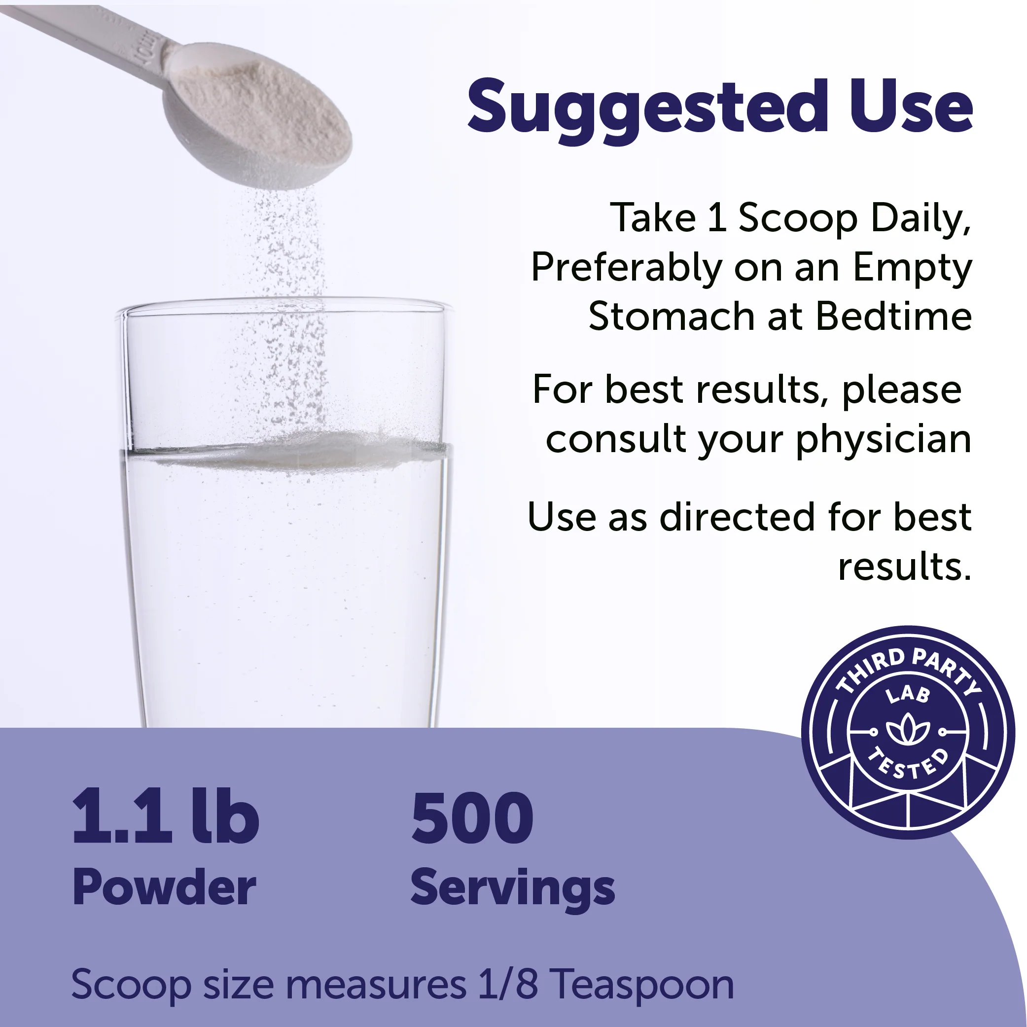 Micro Ingredients Glycine Powder, 500 g (1.1 Pounds) - Image 4