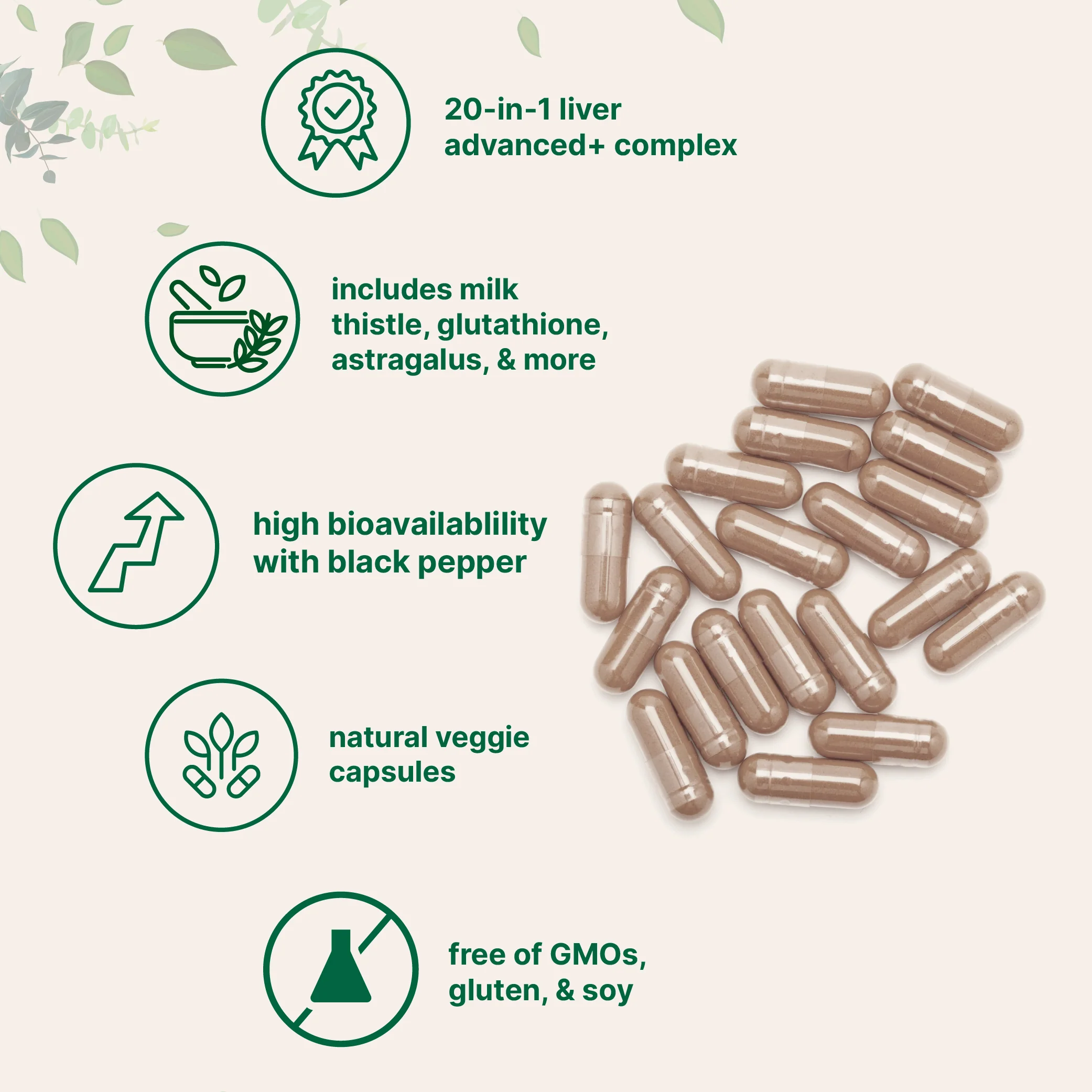 Micro Ingredients Liver Advanced+, 240 Veggie Capsules, 20-in-1 Advanced Support Complex - Image 4