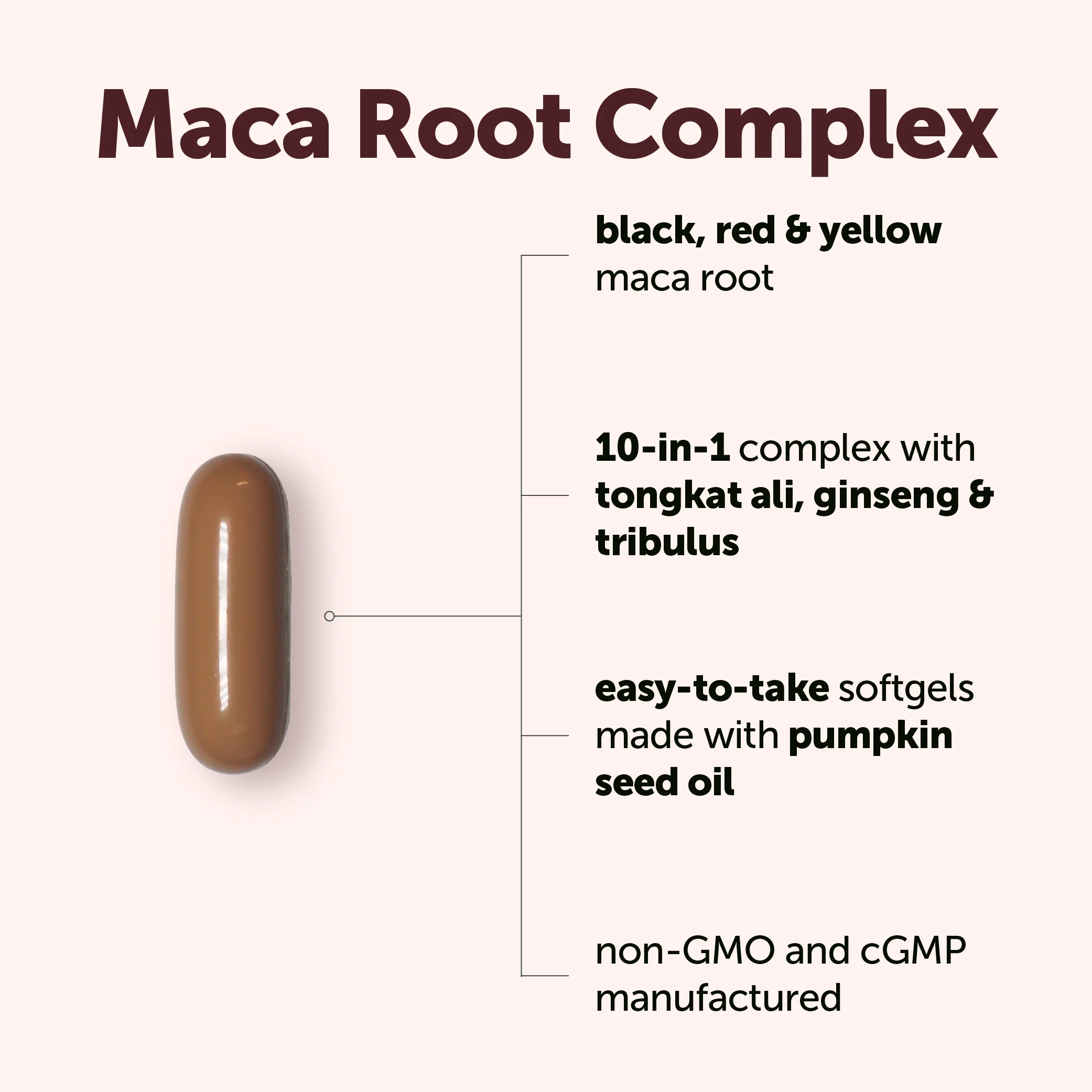 Micro Ingredients Maca Root 10-in-1 Complex with Pumpkin Seed Oil, 300 Softgels - Image 3