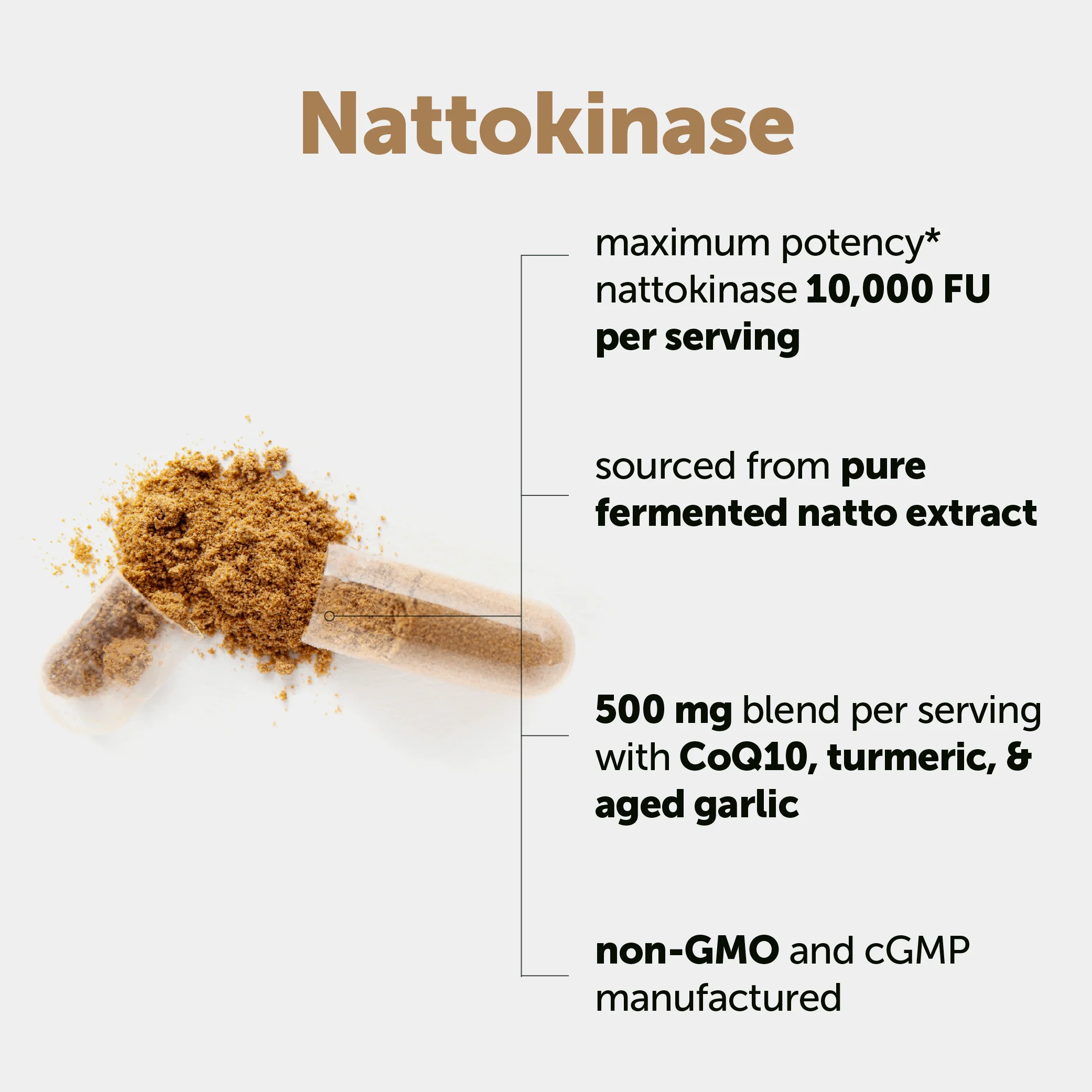 Micro Ingredients Nattokinase 10,000FU Complex, 240 Vegetarian Capsules - Image 3