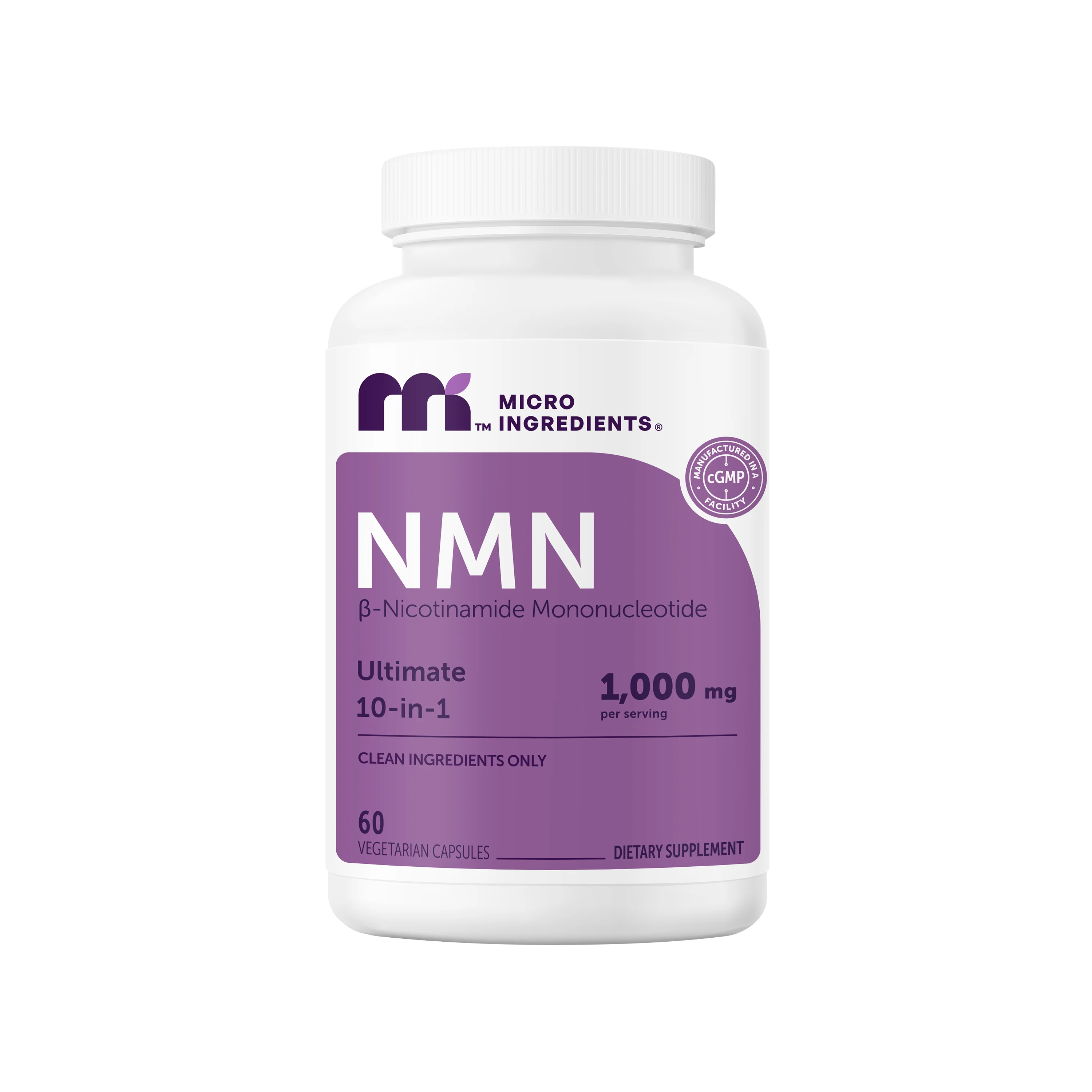 Micro Ingredients NMN Complex 1,000mg Per Serving, Veggie Capsules - Image 4