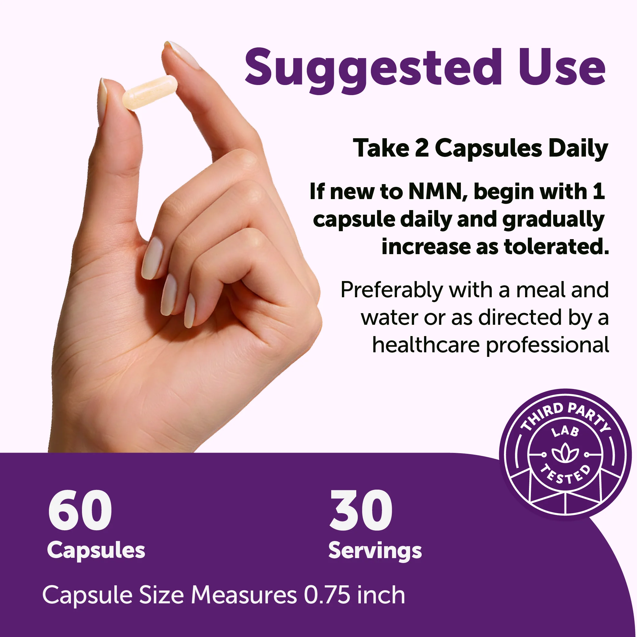 Micro Ingredients NMN Complex 1,000mg Per Serving, Veggie Capsules - Image 6