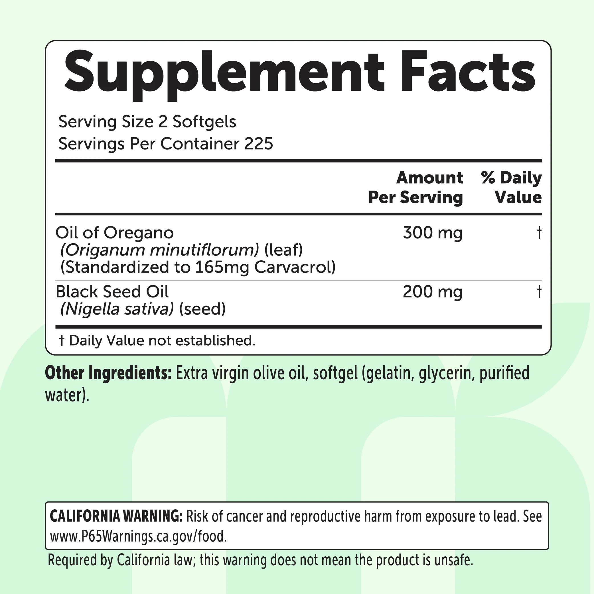 Micro Ingredients Oil of Oregano with Black Seed Oil Softgels - Image 7