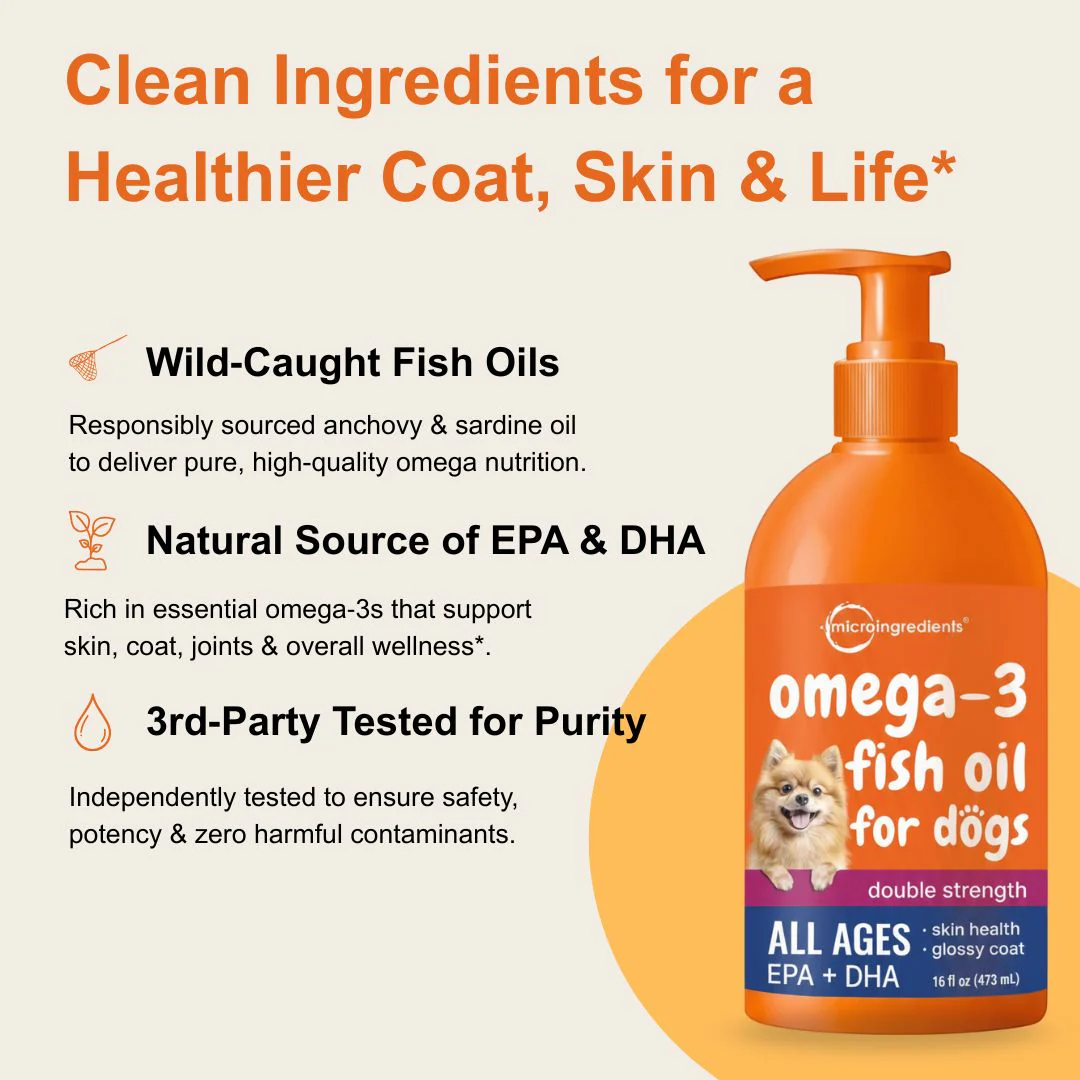 Micro Ingredients Omega-3 Fish Oil for Dogs, 16 fl oz - Image 3