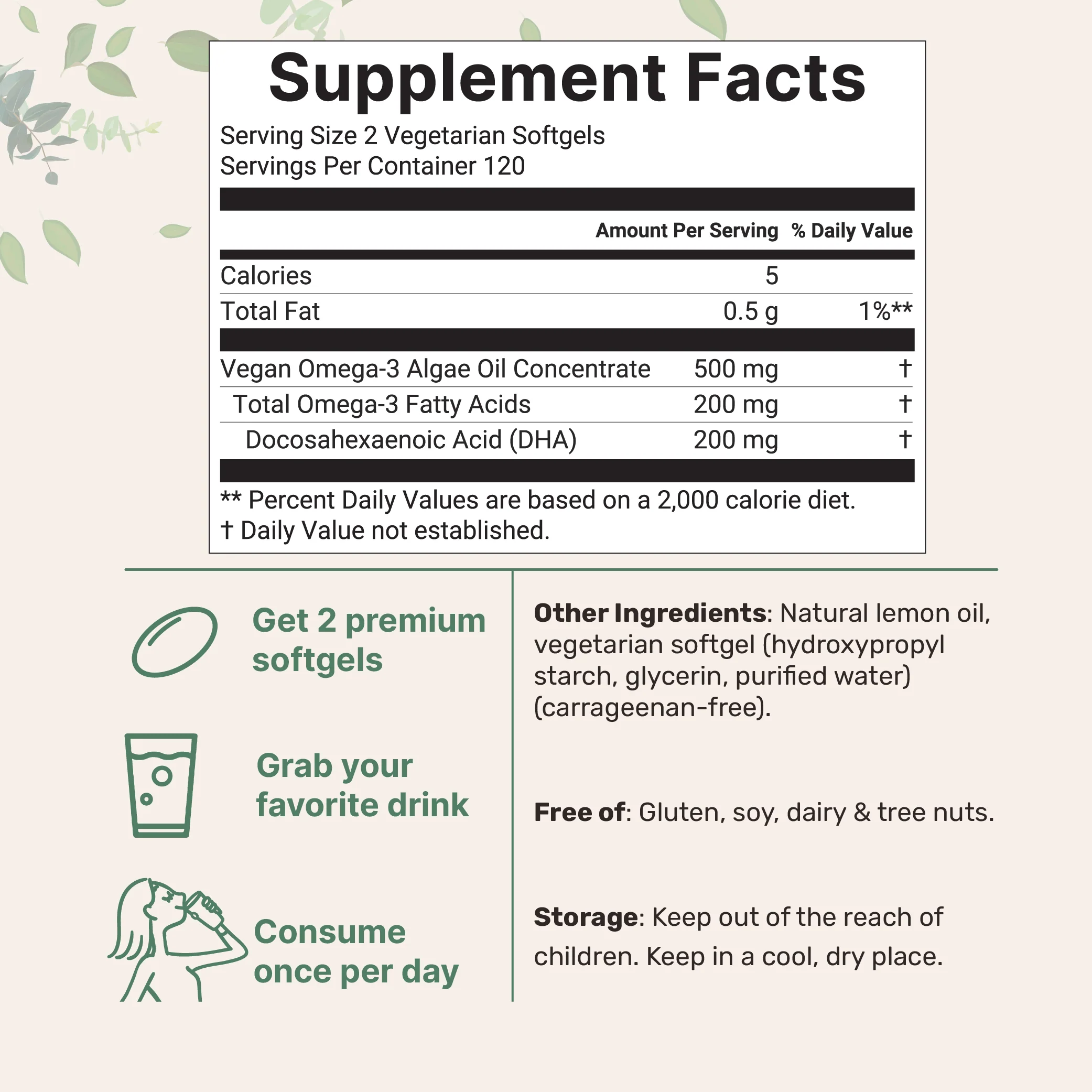 Micro Ingredients Omega-3 for Kids, 240 Veggie Softgels (Lemon Flavor) - Image 2