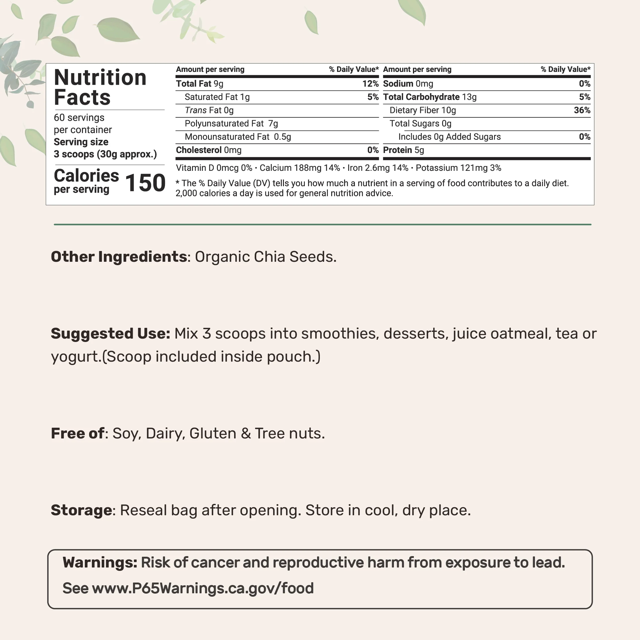 Micro Ingredients Organic Chia Seeds, 4lbs, Raw Chia Seed Source - Image 2