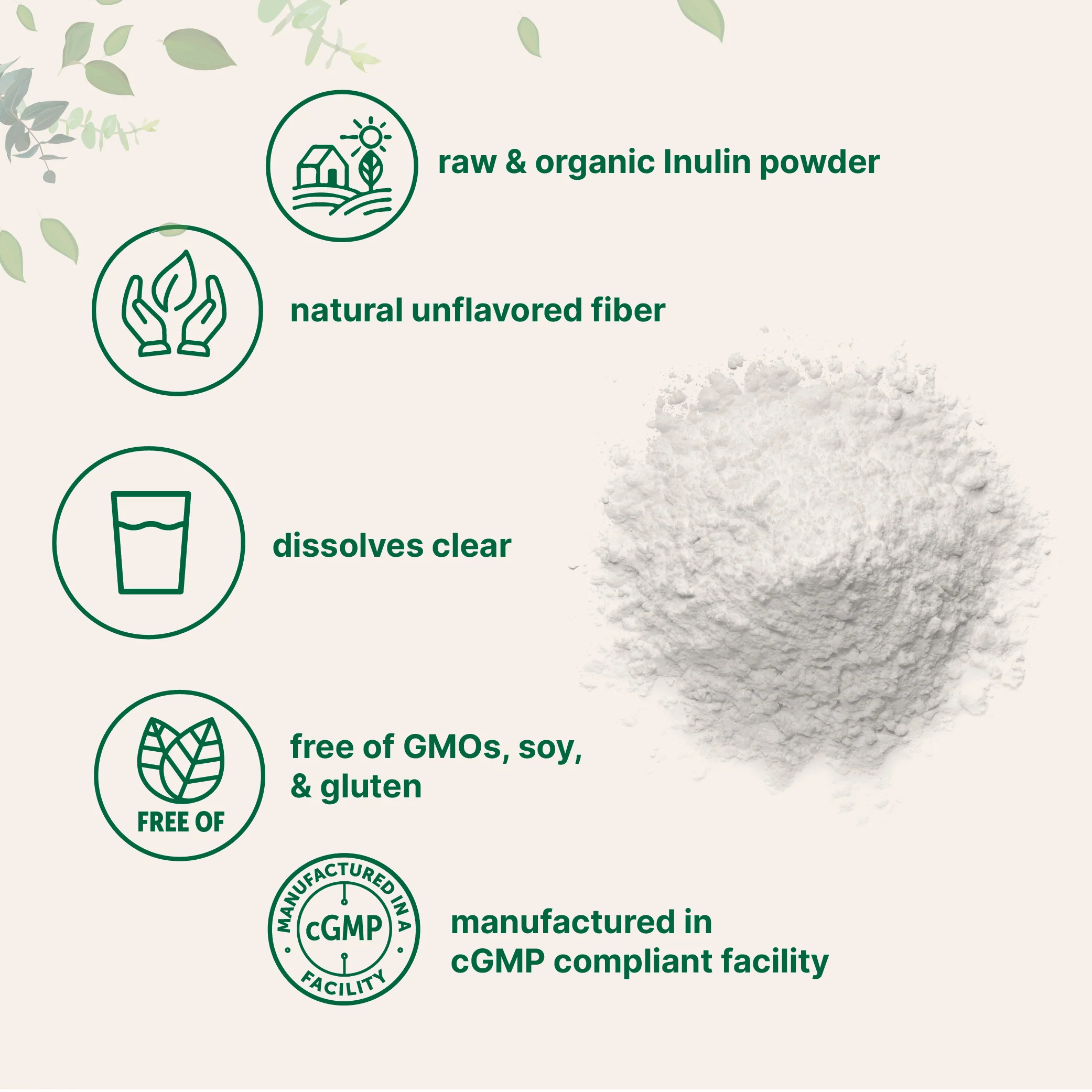 Micro Ingredients Organic Inulin Powder 500g (1.1lb) - Image 3