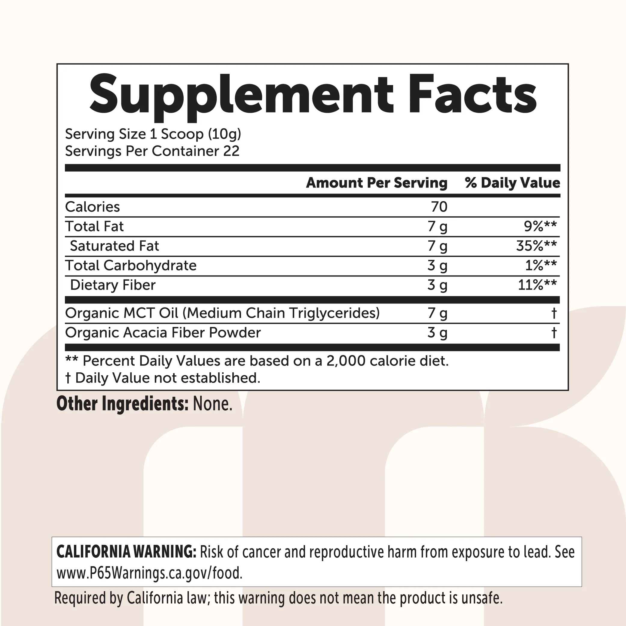 Micro Ingredients Organic MCT Oil with Prebiotic Fiber Powder, 8oz - Image 2