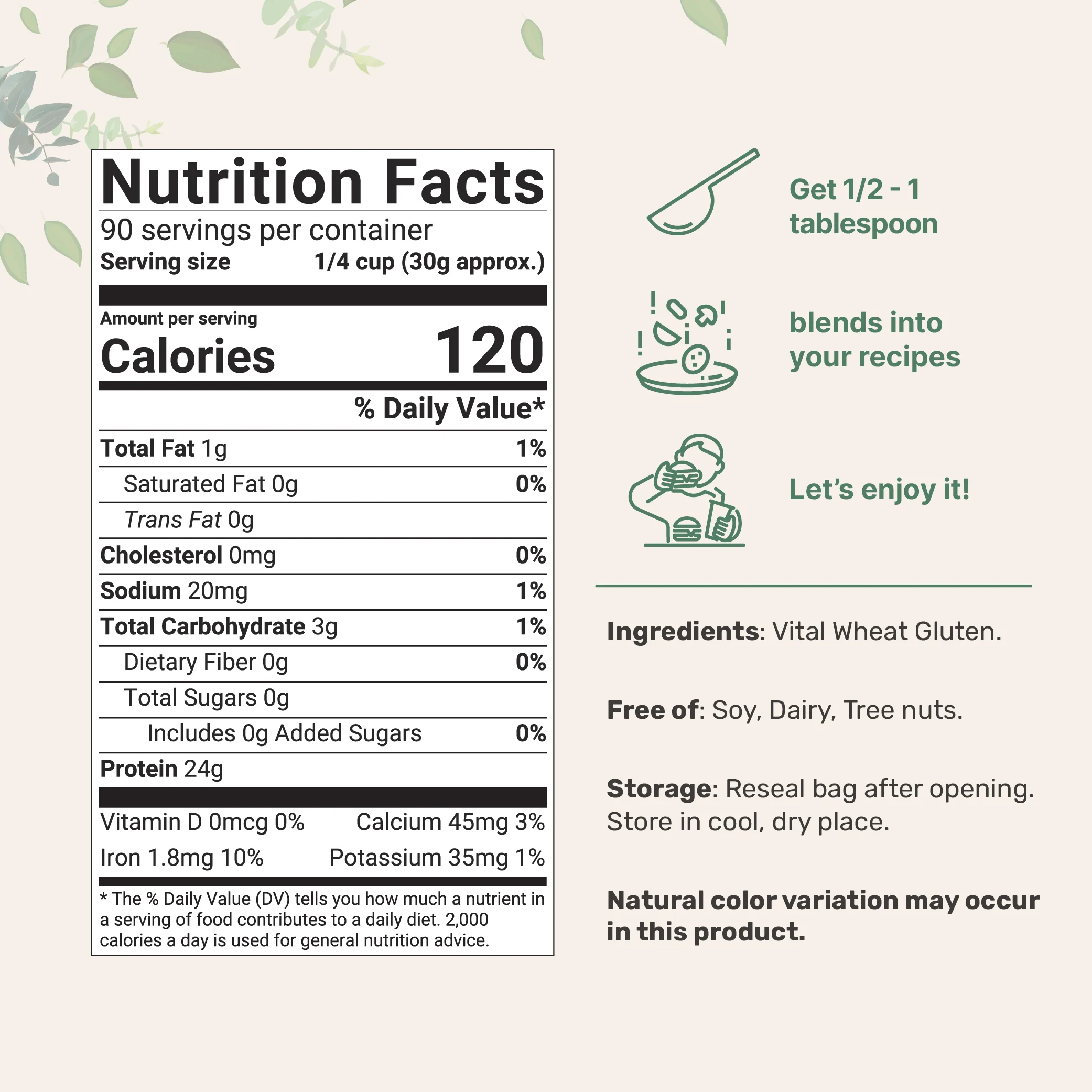 Micro Ingredients Premium Vital Wheat Gluten, 6lbs Powder - Image 2