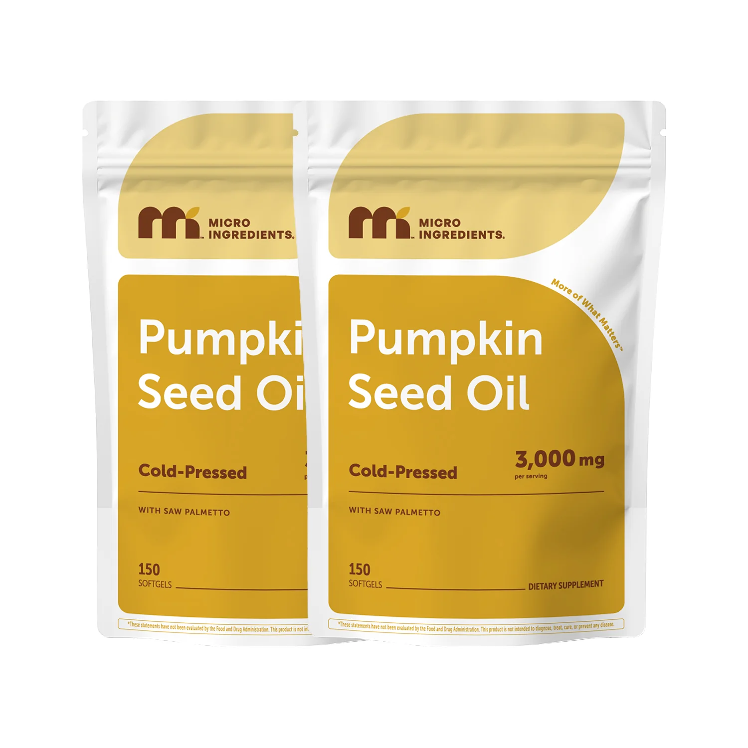 Micro Ingredients Pumpkin Seed Oil with Saw Palmetto, 300 Softgels (2 Pack)