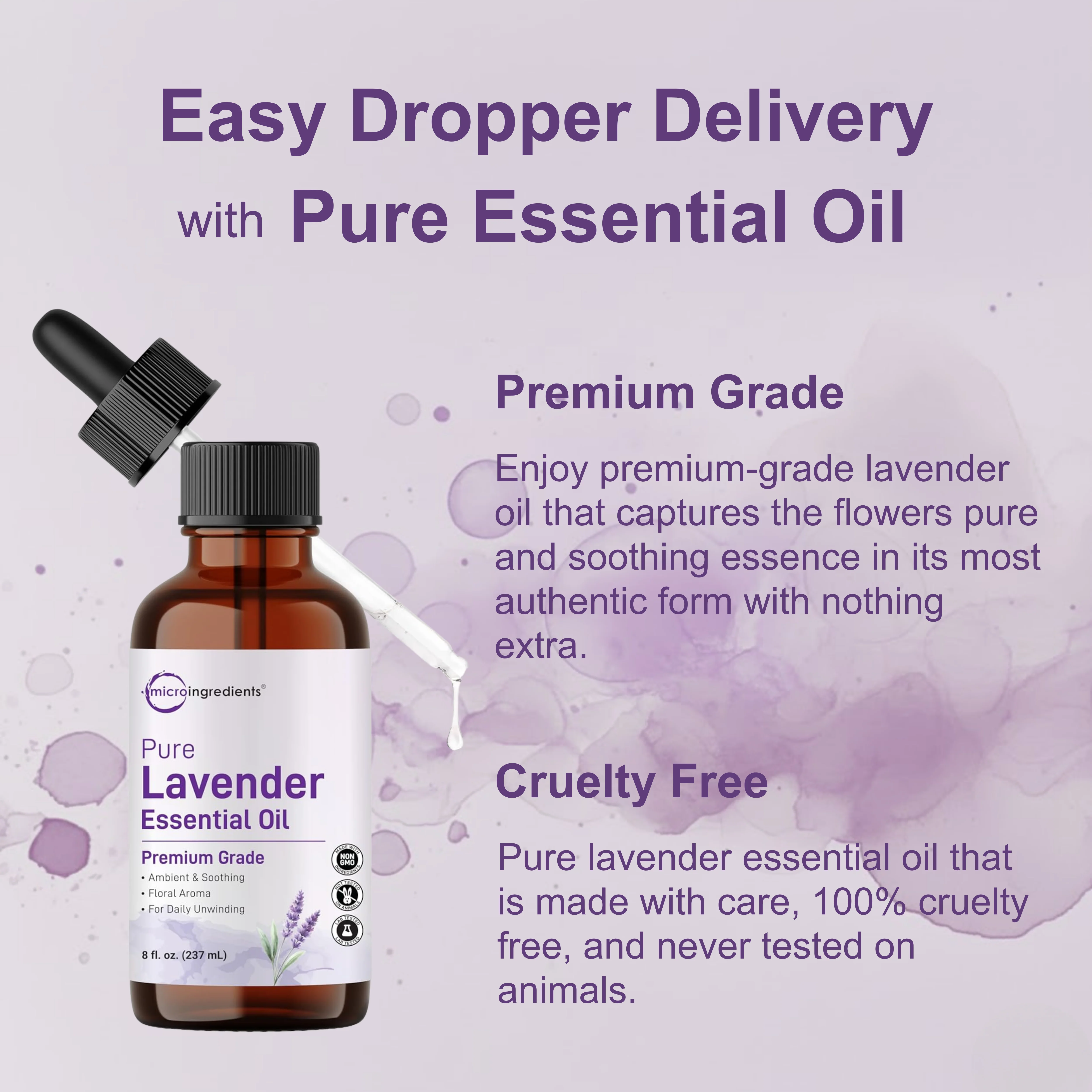 Micro Ingredients Pure Lavender Essential Oil 8 floz (237mL) - Image 5