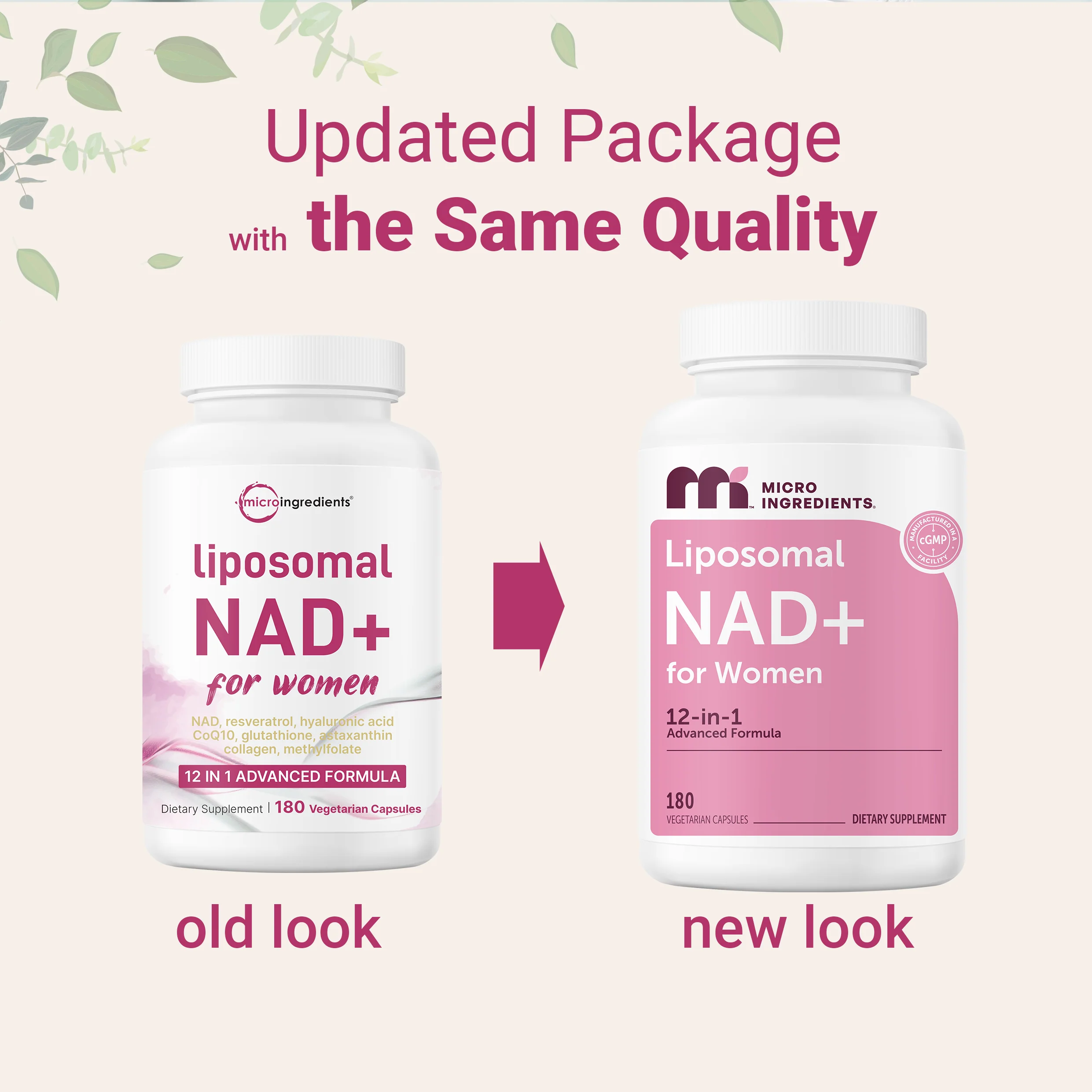 Micro Ingredients Liposomal NAD+ for Women Complex, 180 Veggie Capsules - Image 3