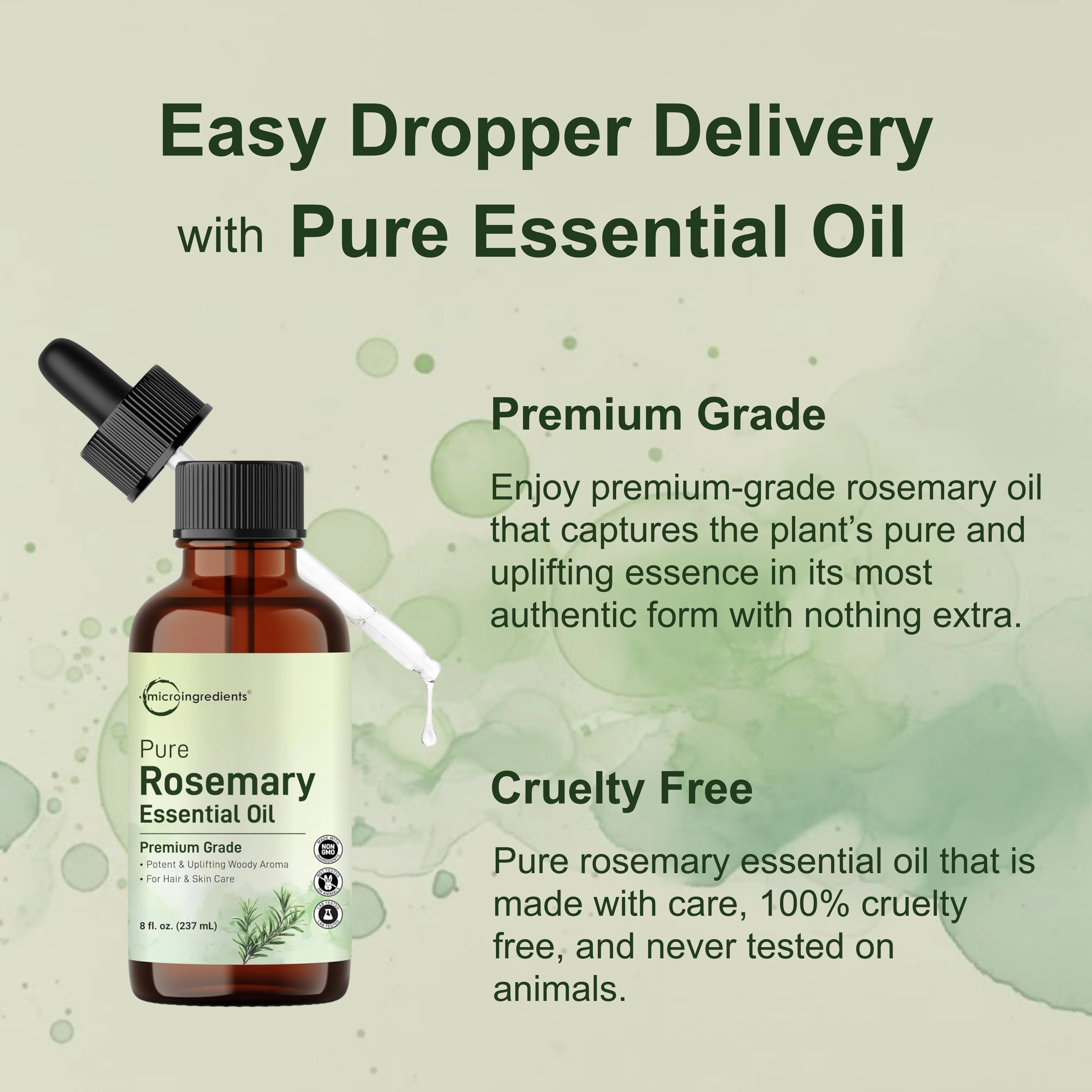 Micro Ingredients Pure Rosemary Essential Oil 8 floz (237mL) - Image 4