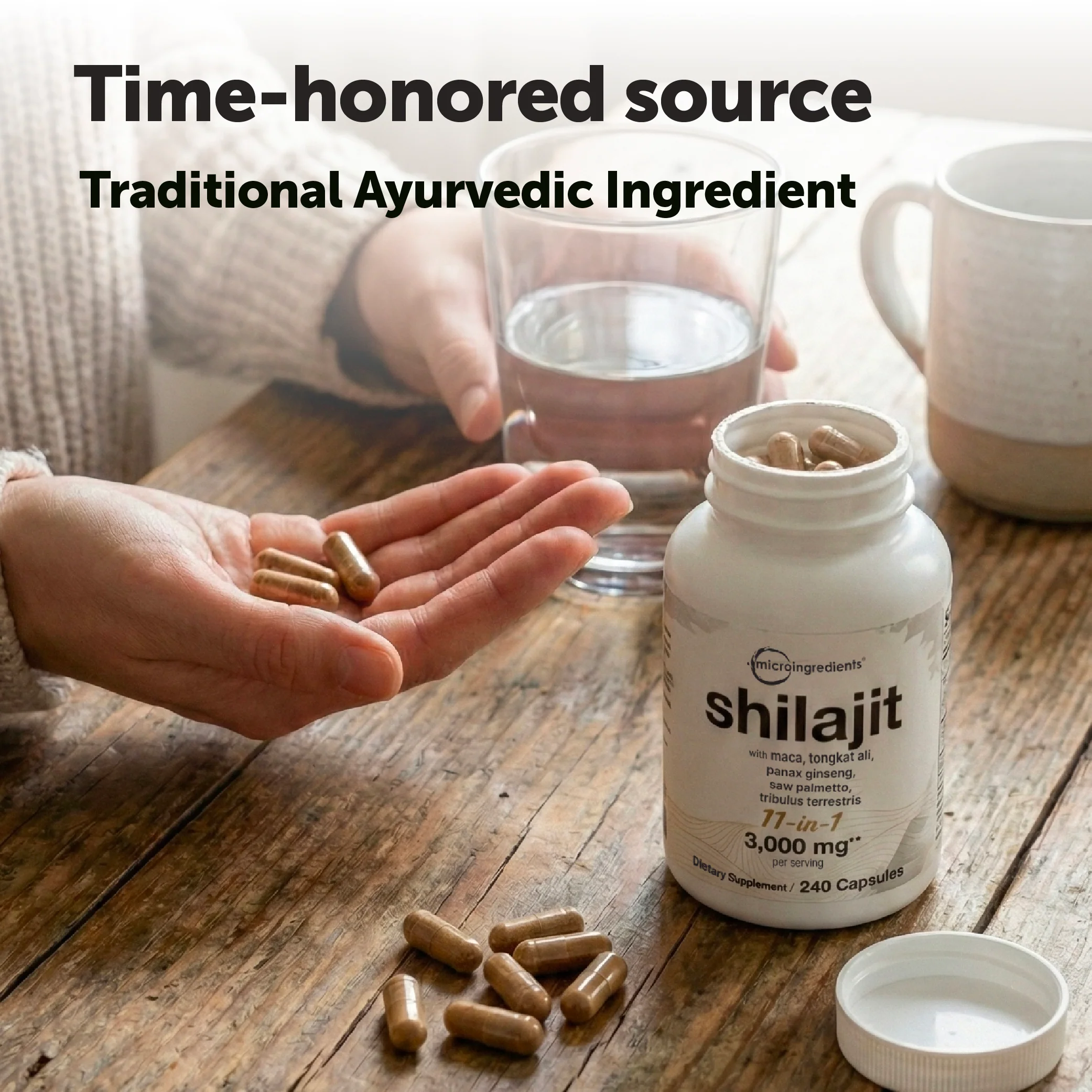 Micro Ingredients Shilajit 11-in-1 3000mg, 240 Capsules - Image 5