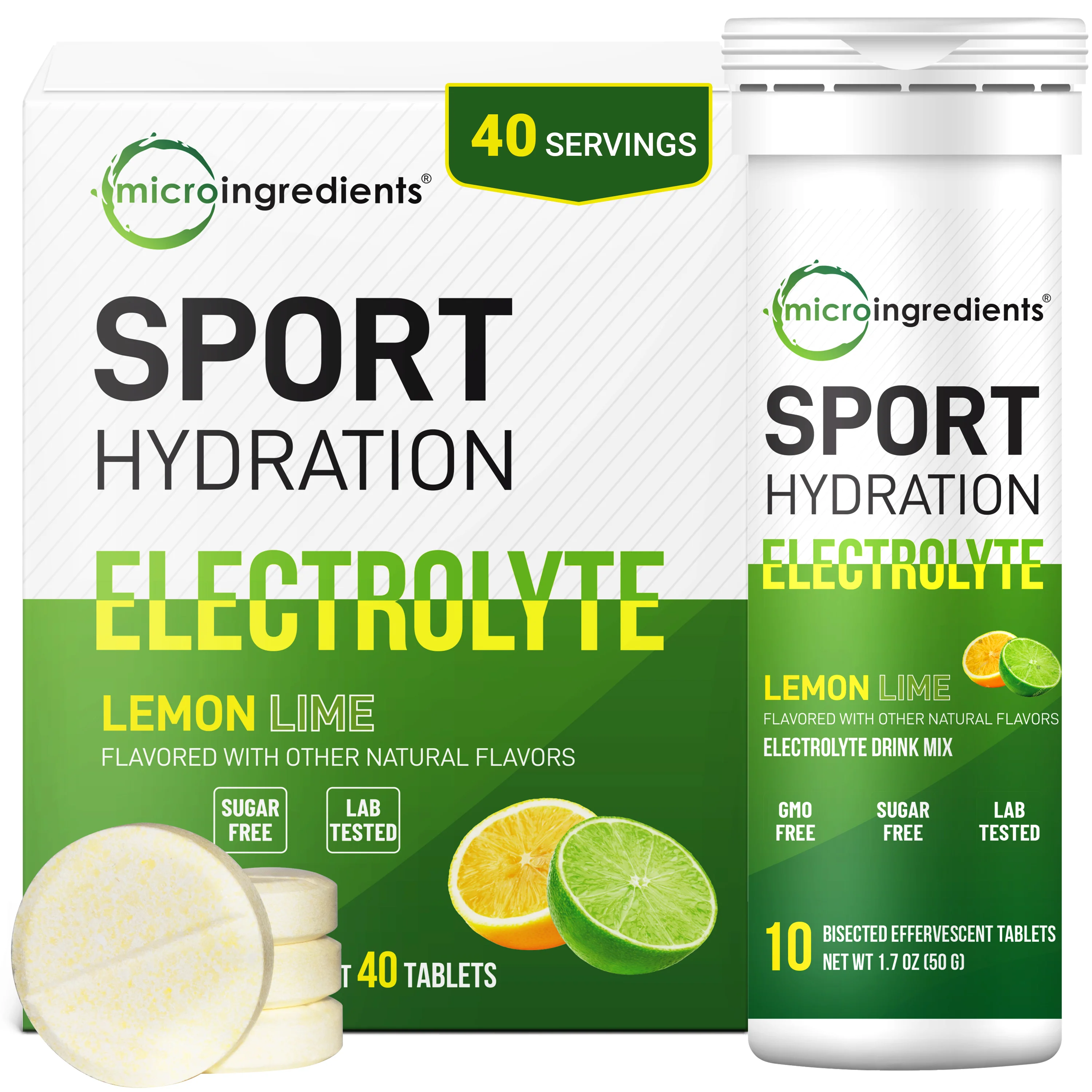 Micro Ingredients Sport Hydration Electrolyte, 40 Bisected Tablets