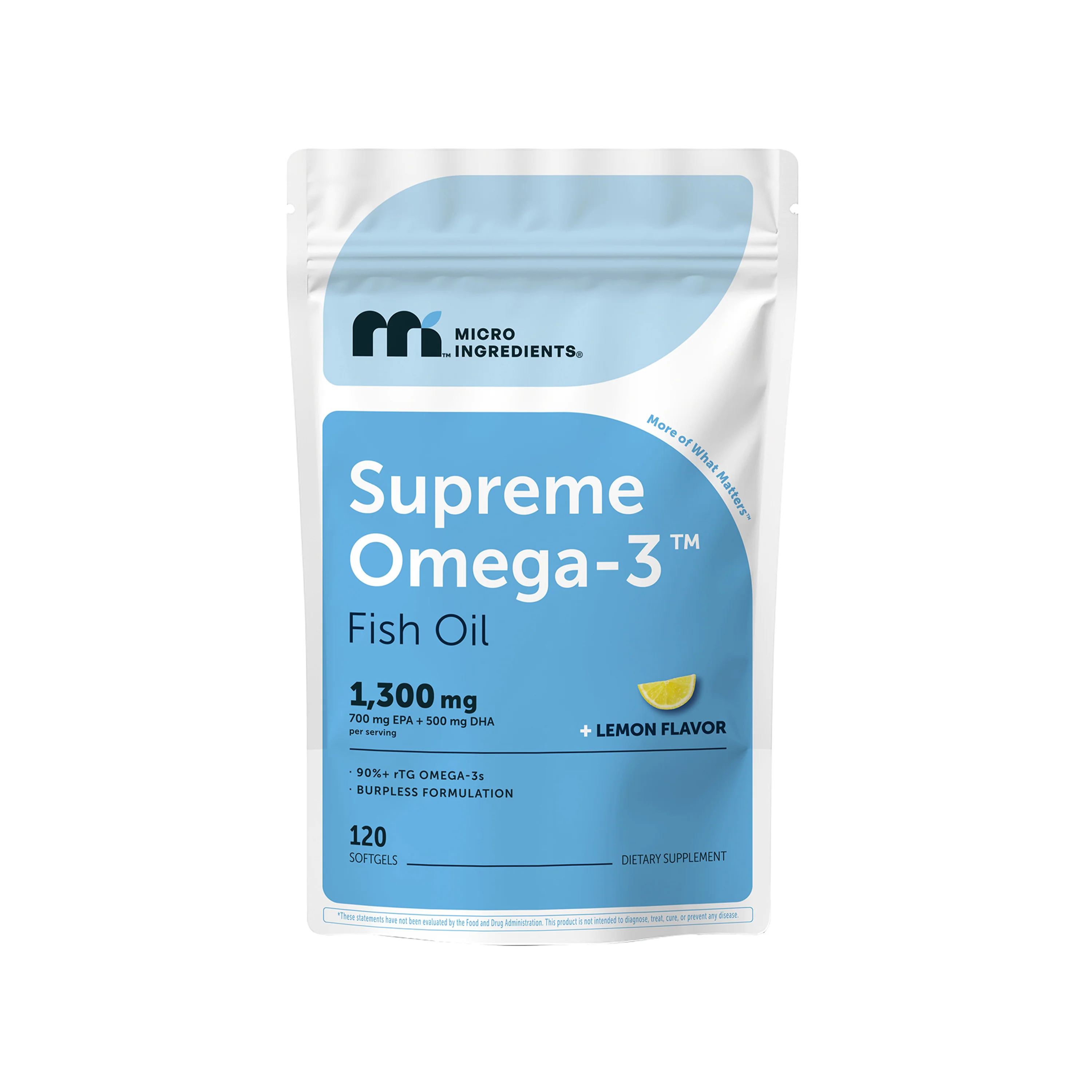 Micro Ingredients Supreme Omega-3 Fish Oil w/ Ultra High EPA & DHA, Burpless Softgels - Image 5