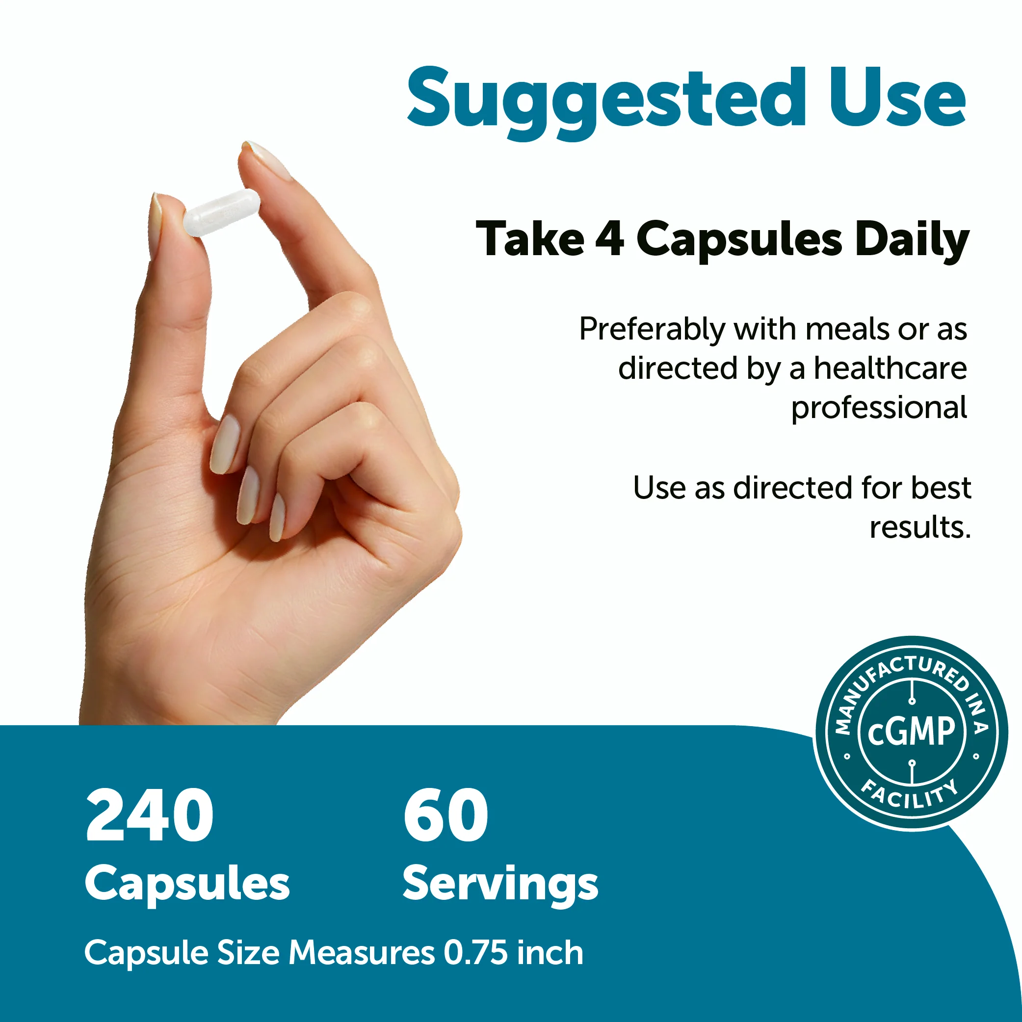 Micro Ingredients TMG 2000mg, 240 Capsules - Image 4