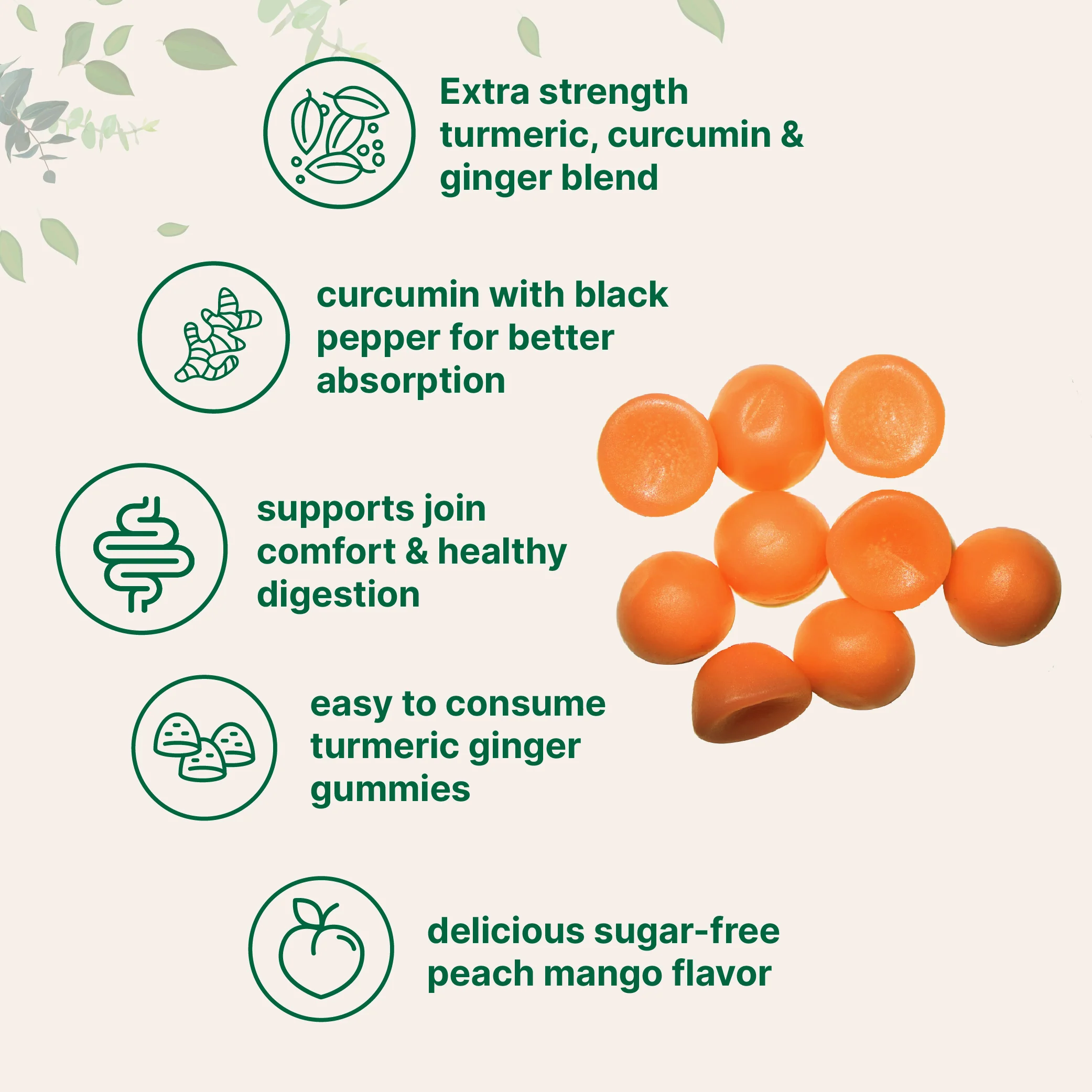 Micro Ingredients Turmeric Ginger Gummies, 120 Count - Image 3