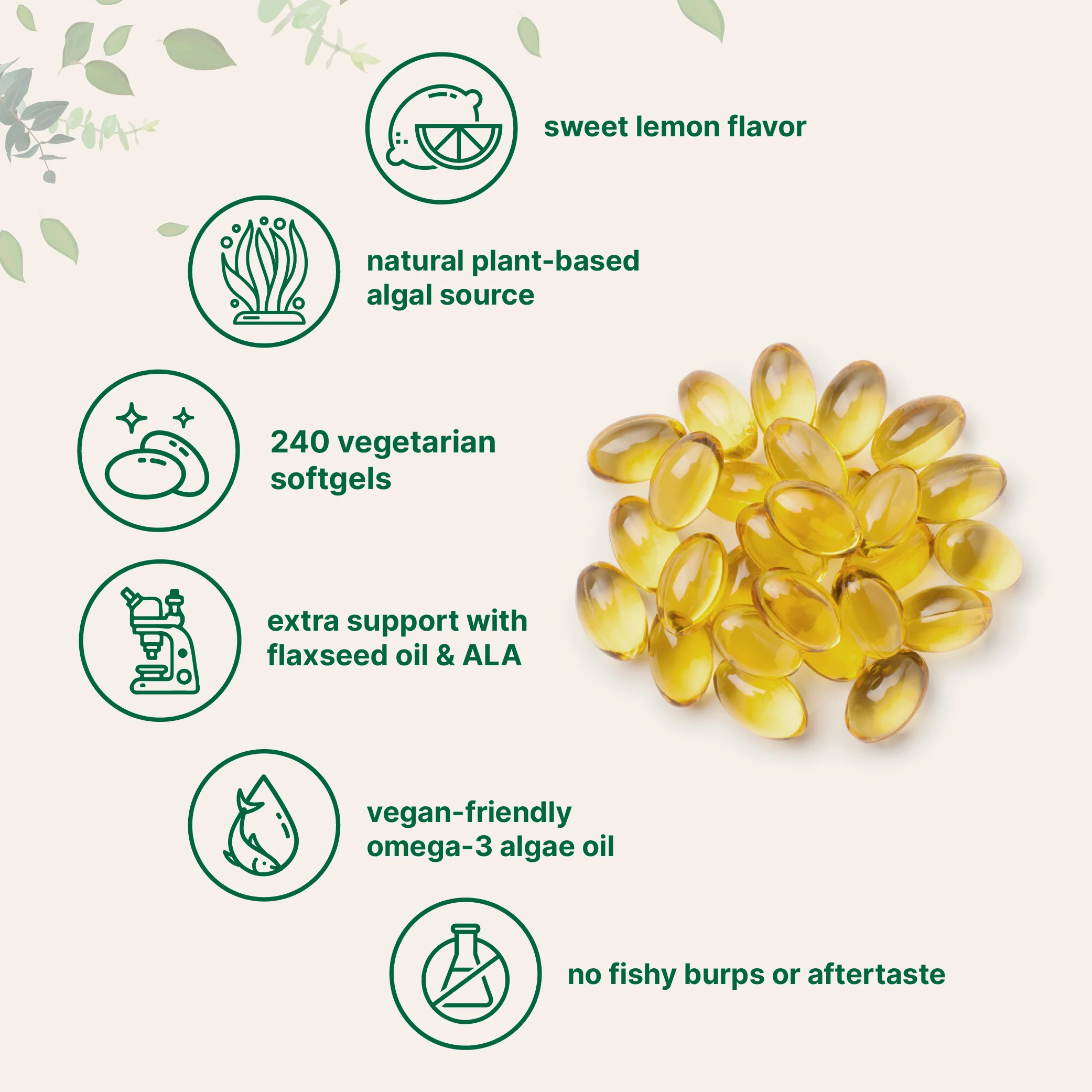 Micro Ingredients Vegan Omega 3 Algae Oil Supplement 1,250 mg Per Serving - Image 3
