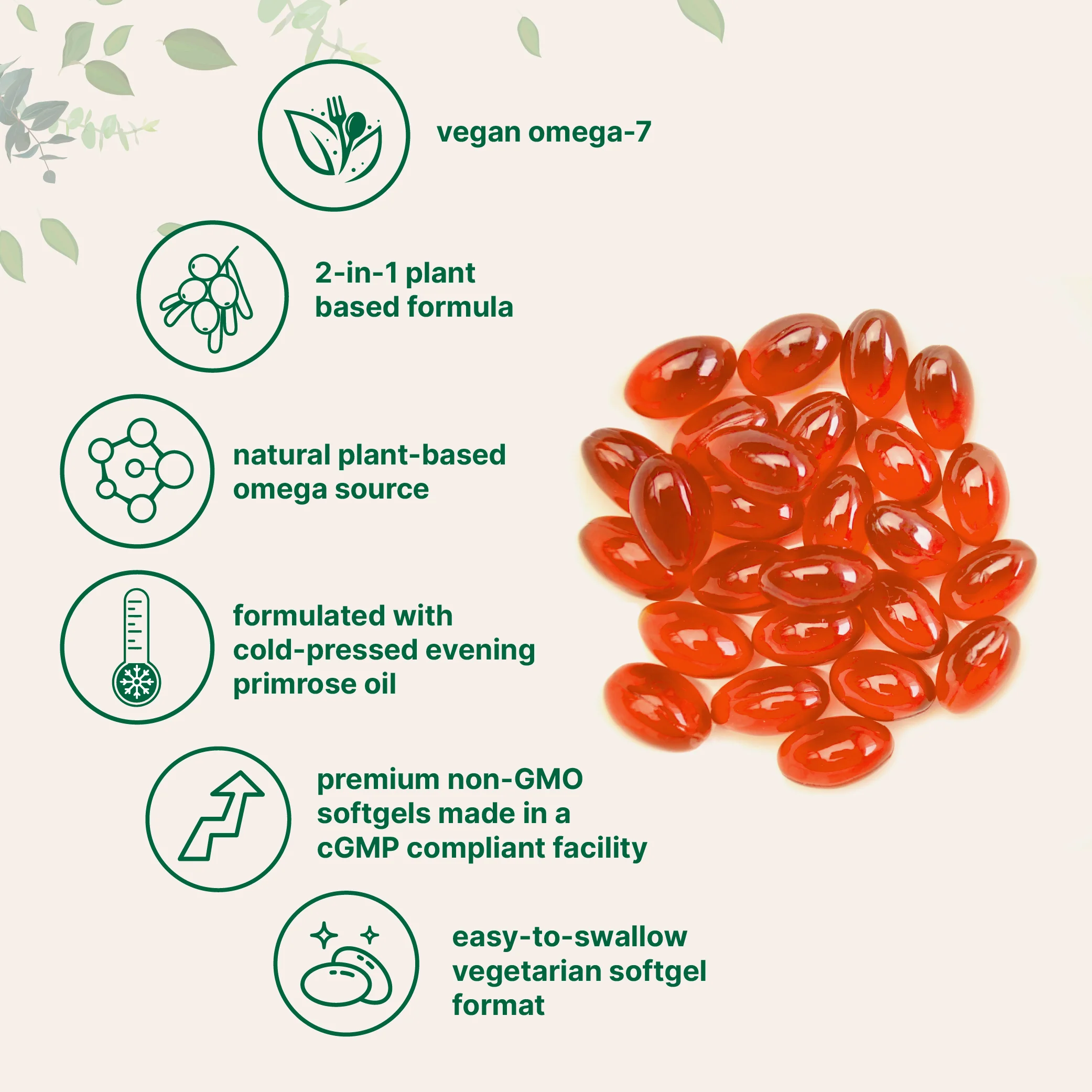 Micro Ingredients Vegan Omega 7 Sea Buckthorn Oil 6,000mg, 240 Veggie Softgels - Image 4