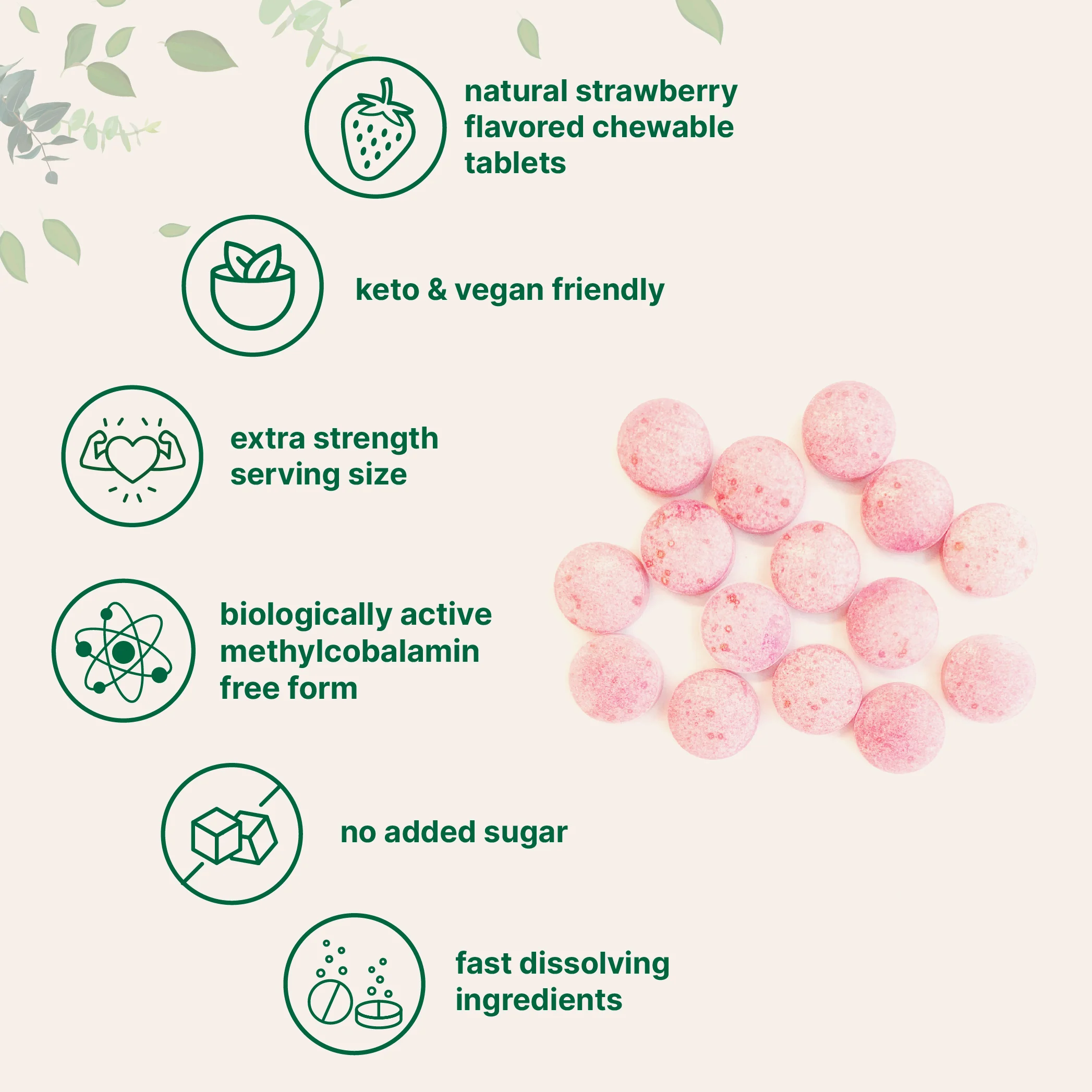 Micro Ingredients Vitamin B12 1,000mcg | Methyl B12 Active Form | 365 Chewable Tablets - Image 4