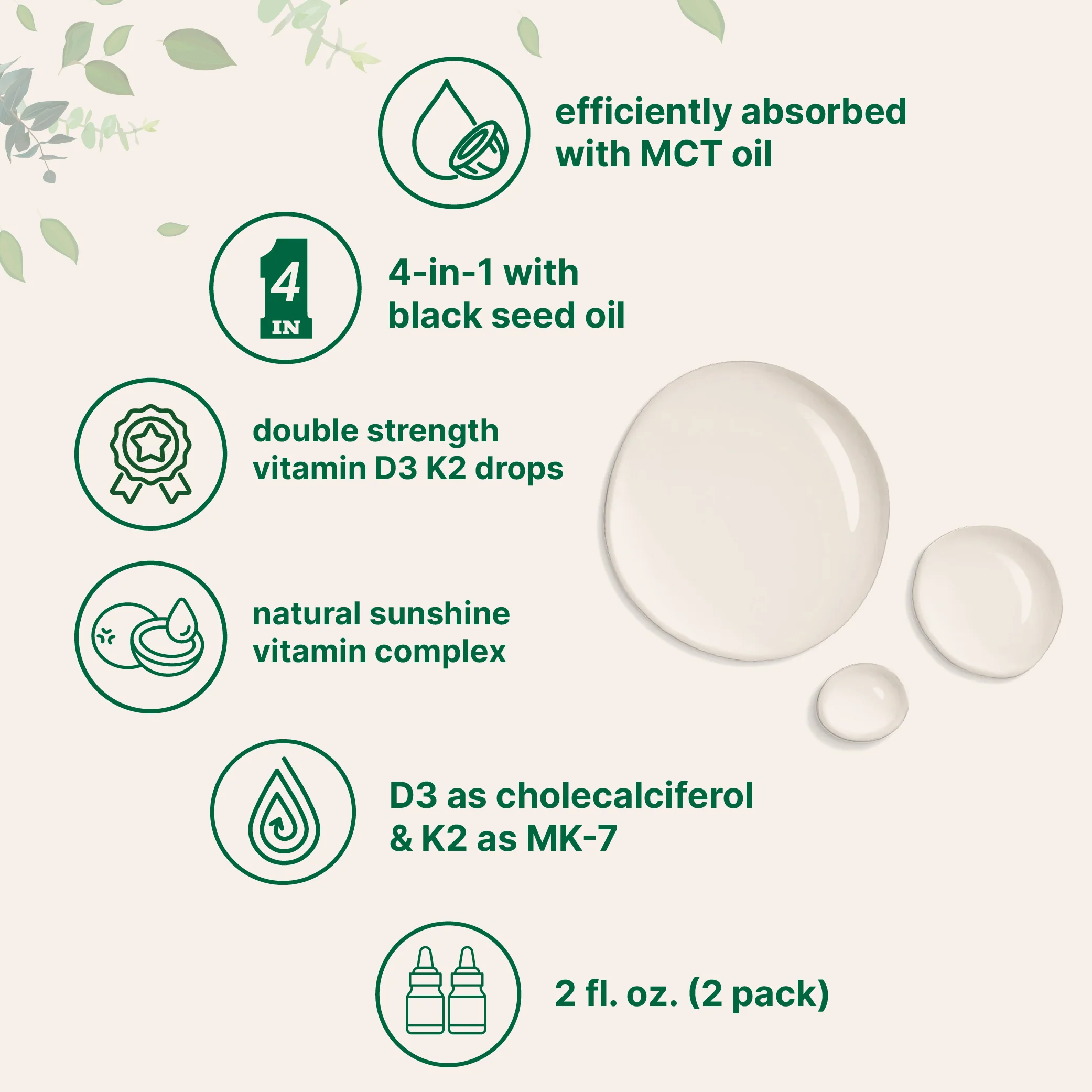 Micro Ingredients Vitamin D3 10000 iu Plus K2 (MK-7) 200 mcg Drops, 2 fl oz – 2 Pack - Image 5
