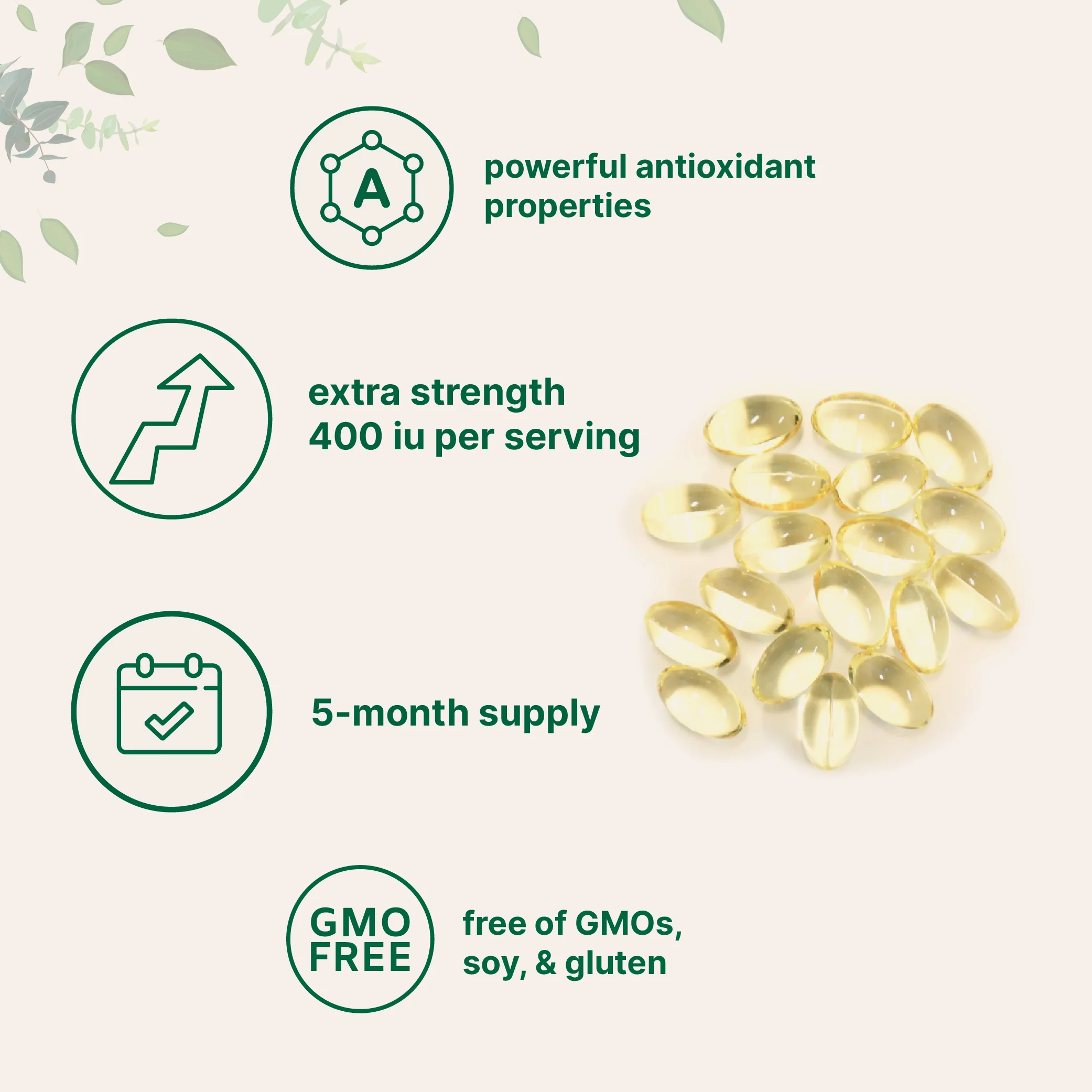 Micro Ingredients Vitamin E 400 IU, 300 Softgels, Pure Vitamin E Oil Pills - Image 3