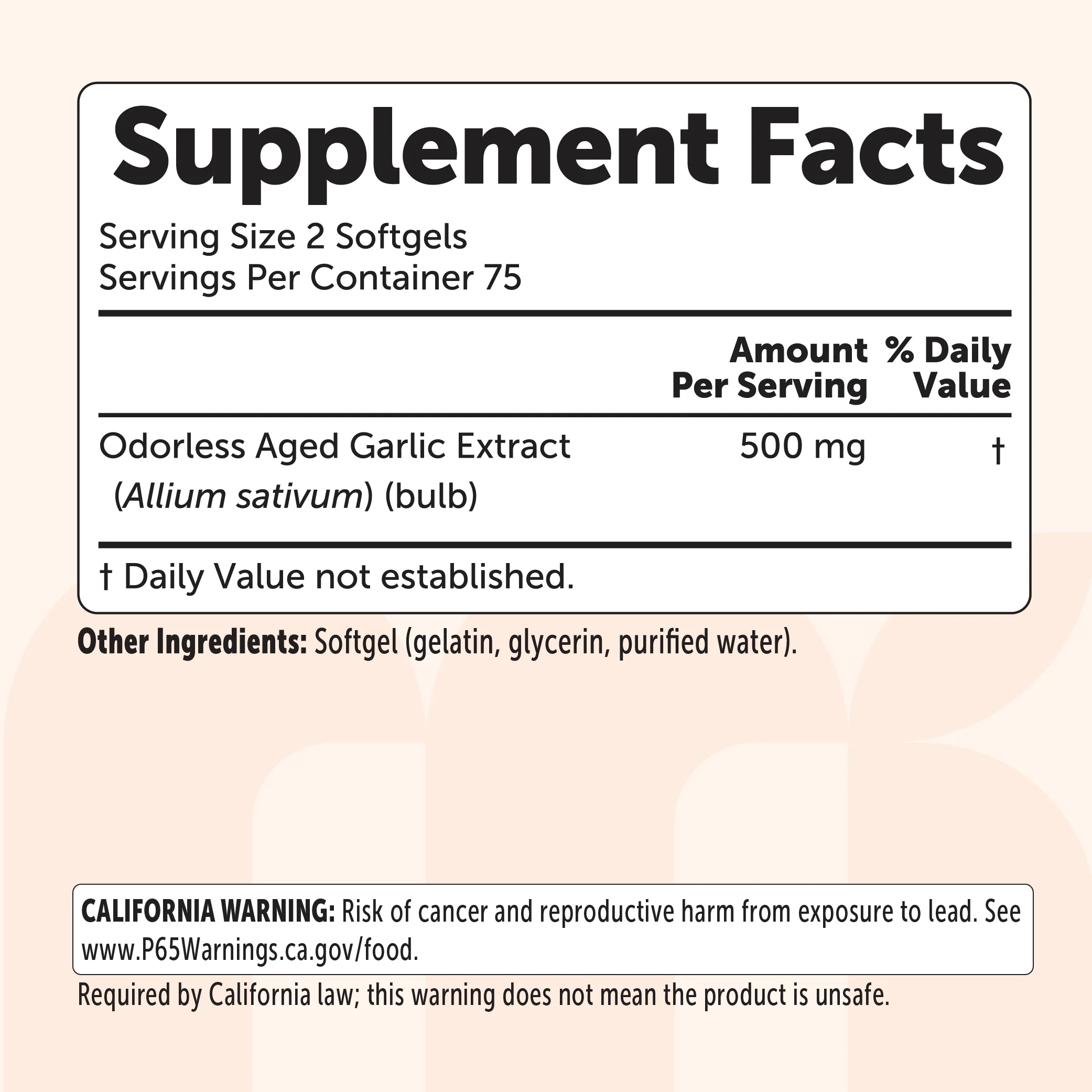 Micro Ingredients Odorless Aged Garlic Extract Softgels - Image 6