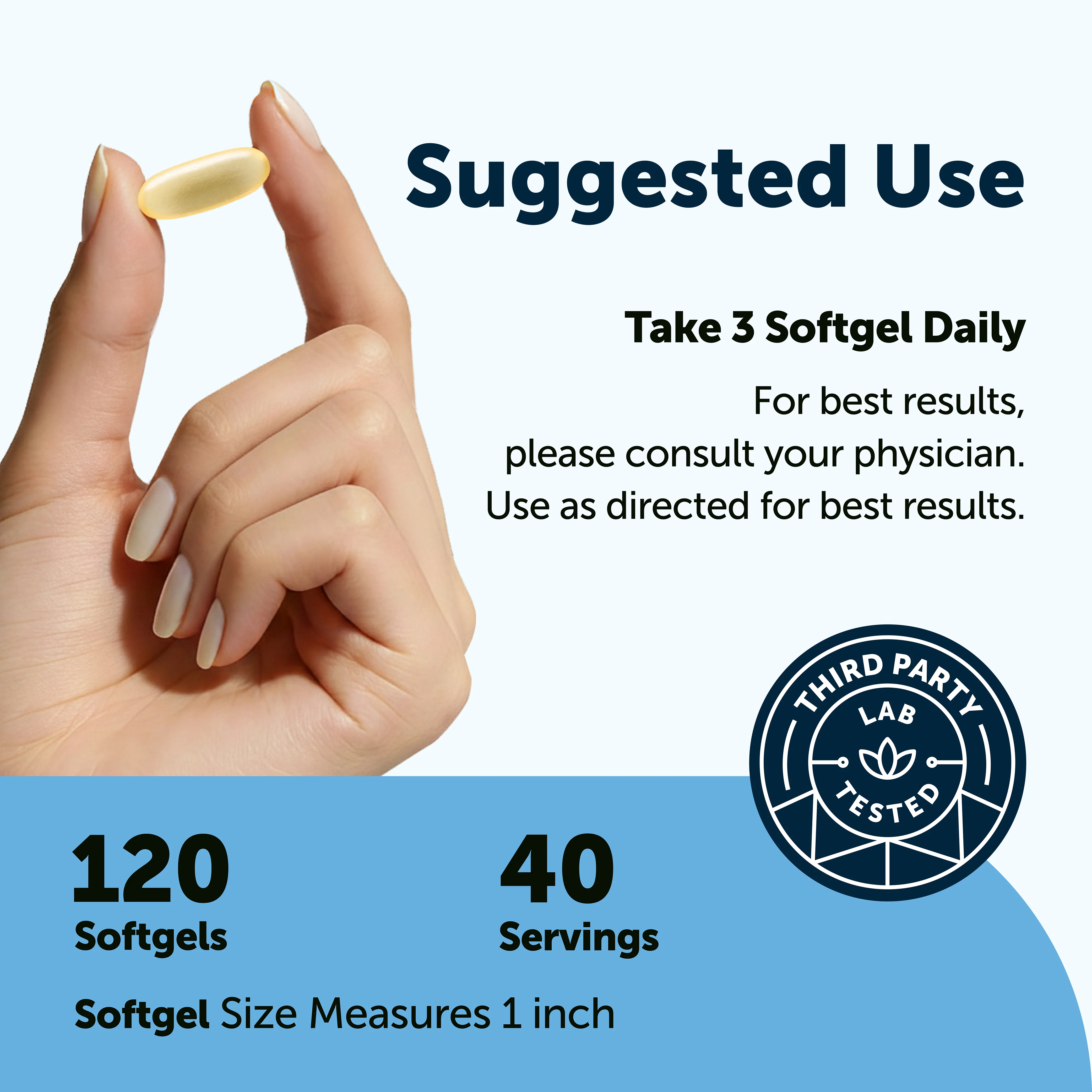 Micro Ingredients Triple Strength Omega 3 Fish Oil Supplements 4200mg Per Serving - Image 4