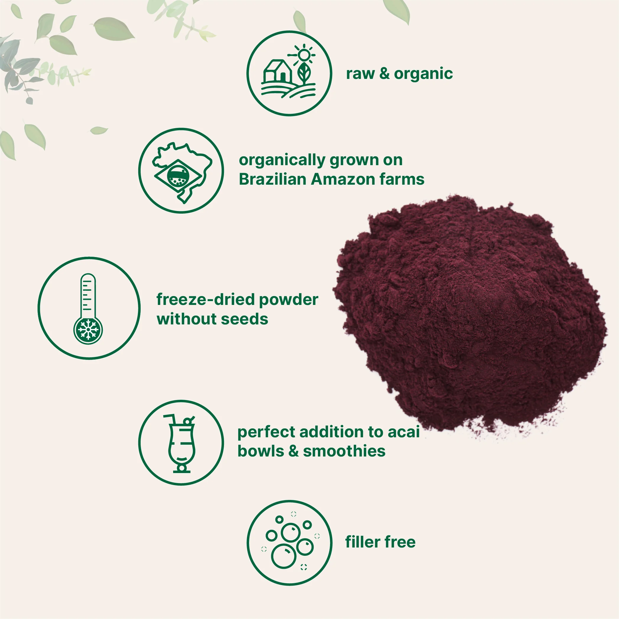 Micro Ingredients Organic Acai Berry Powder, 8oz - Image 3