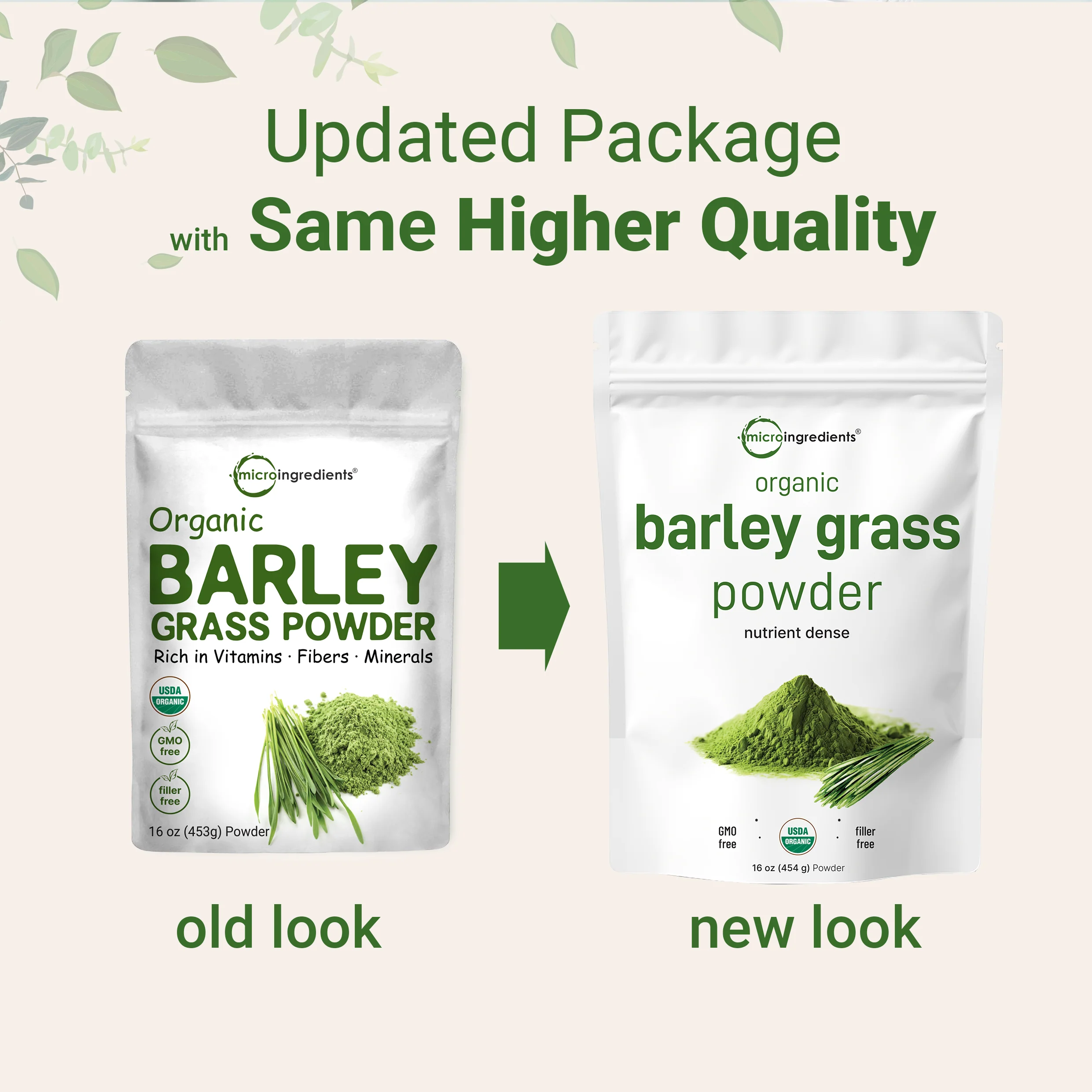 Micro Ingredients Organic Barley Grass Powder, 16oz - Image 3