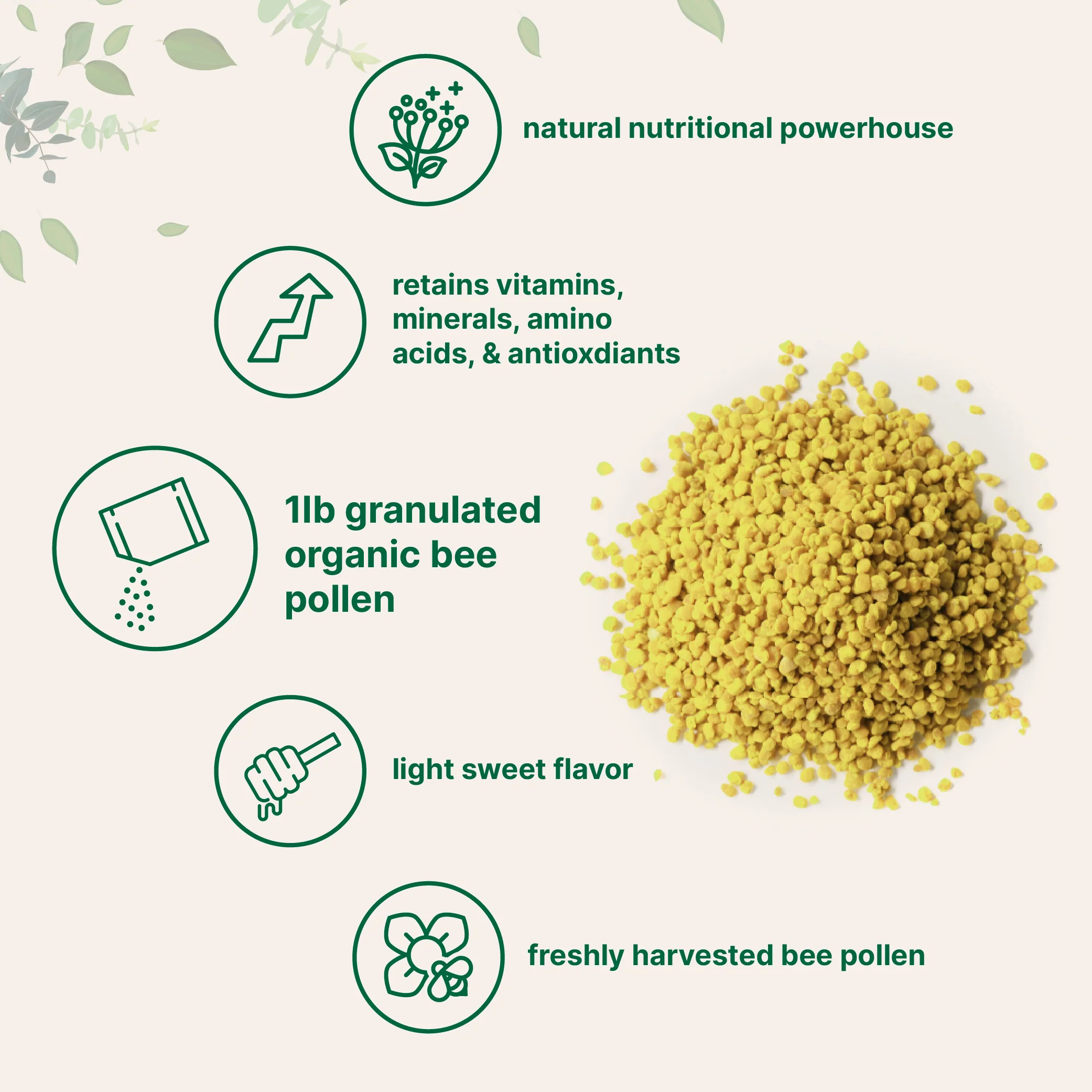 Micro Ingredients Premium Organic Bee Pollen Granules - Image 4