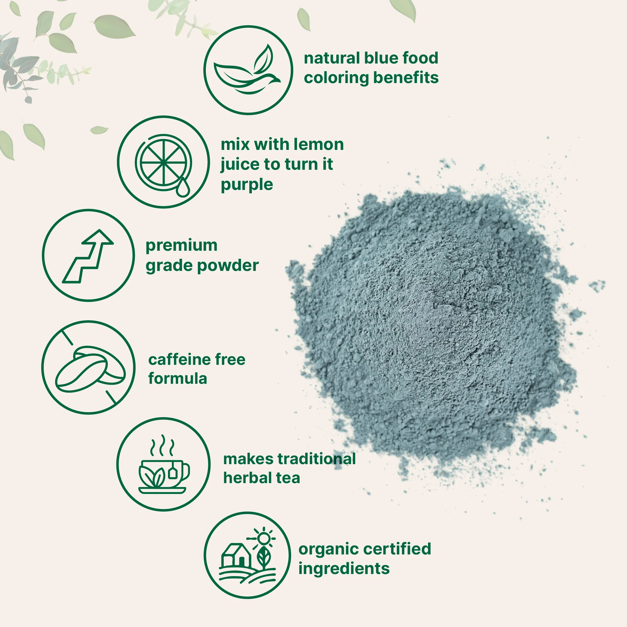 Micro Ingredients Organic Butterfly Pea Flower Powder, 8oz - Image 3